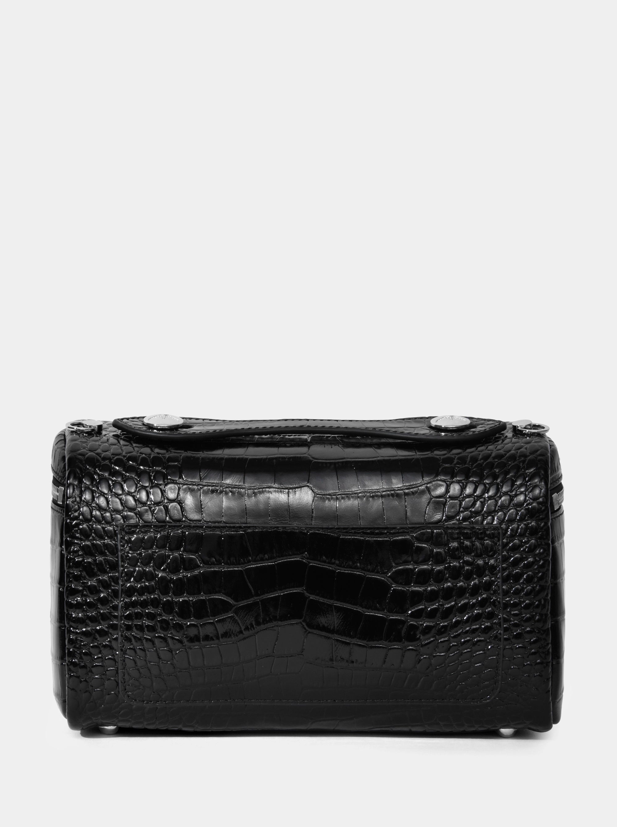 BOX BLACK CROCO BAG