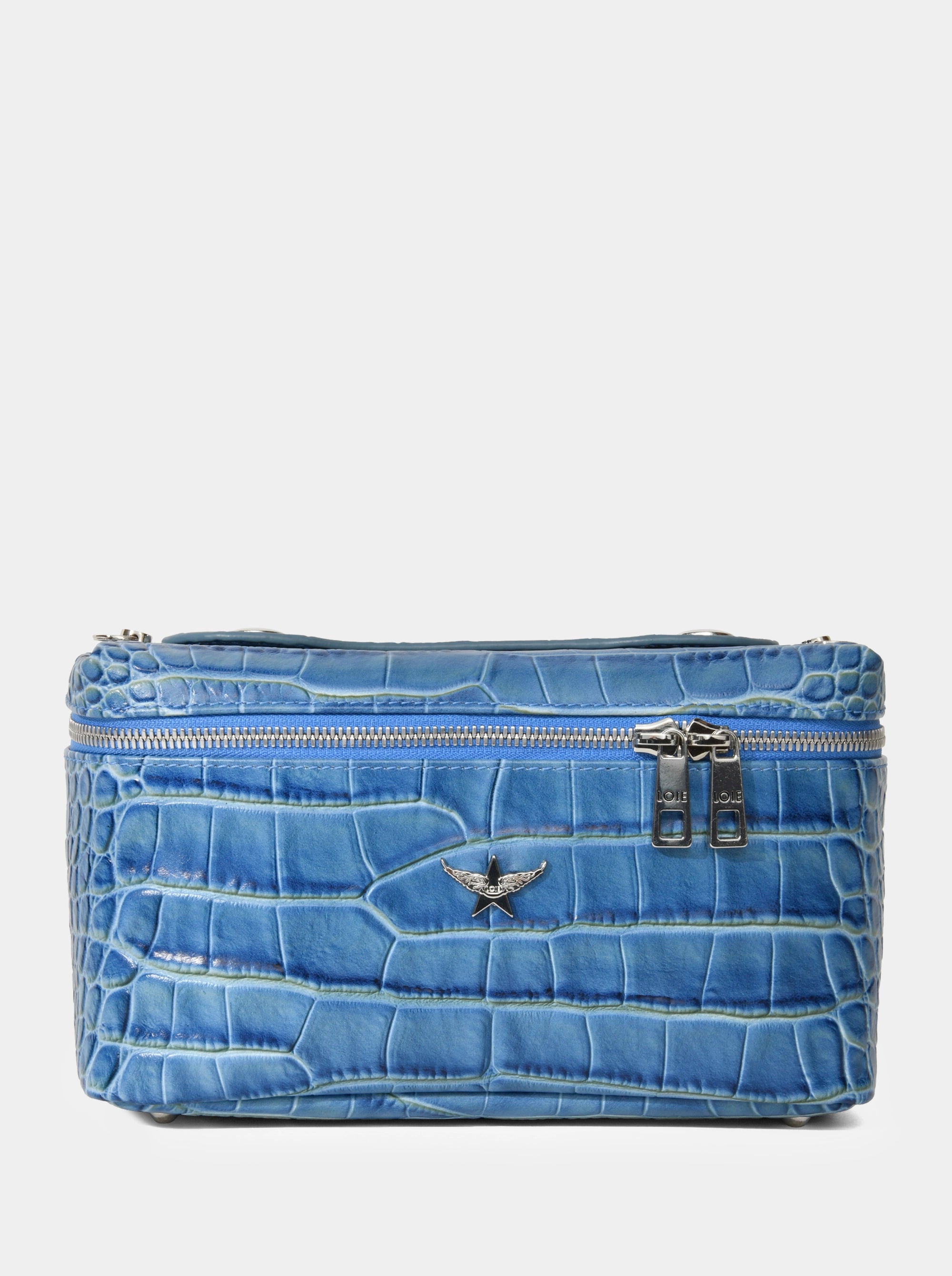 BOX BLUE CROCO BAG