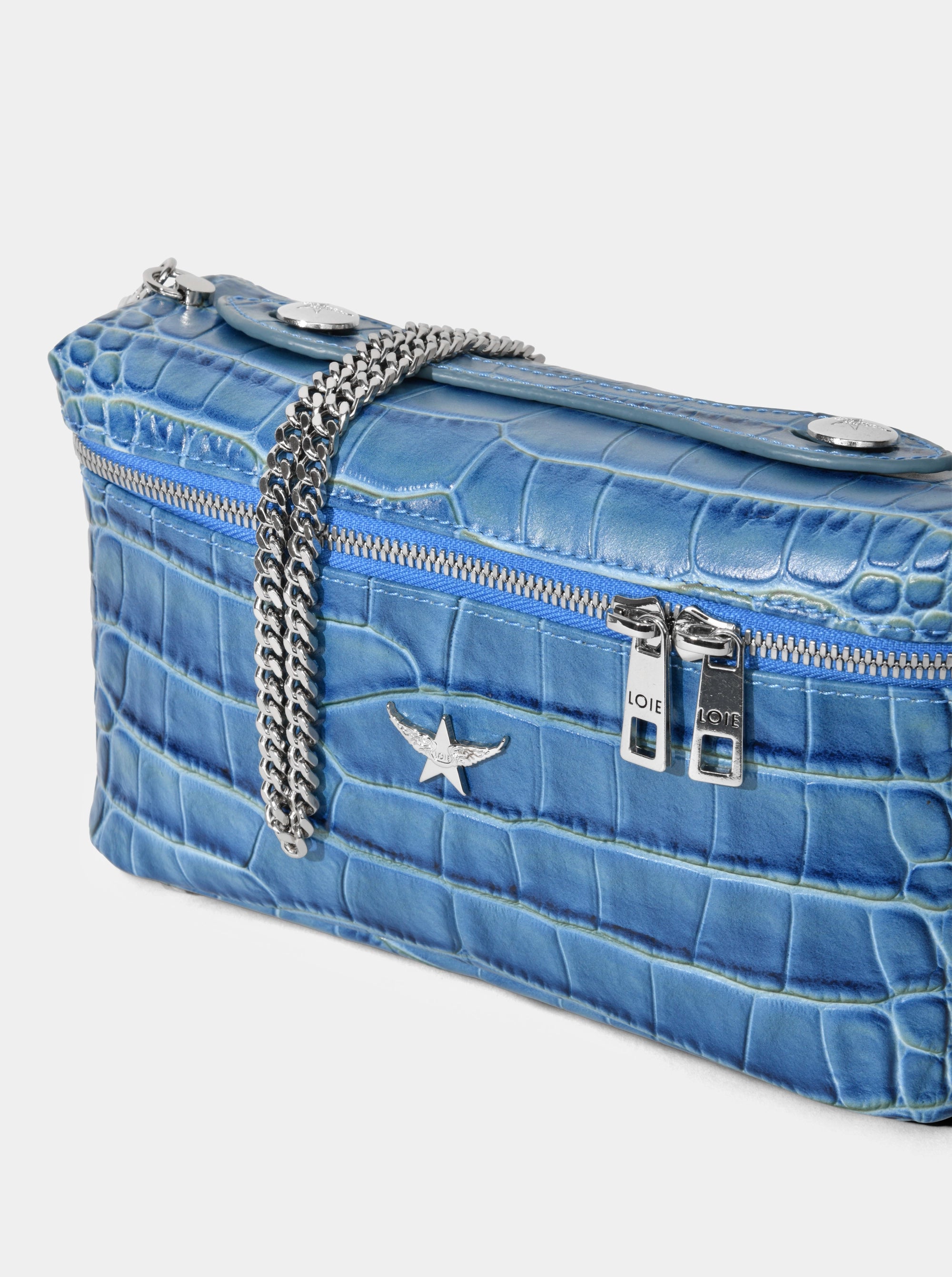 BOX BLUE CROCO BAG