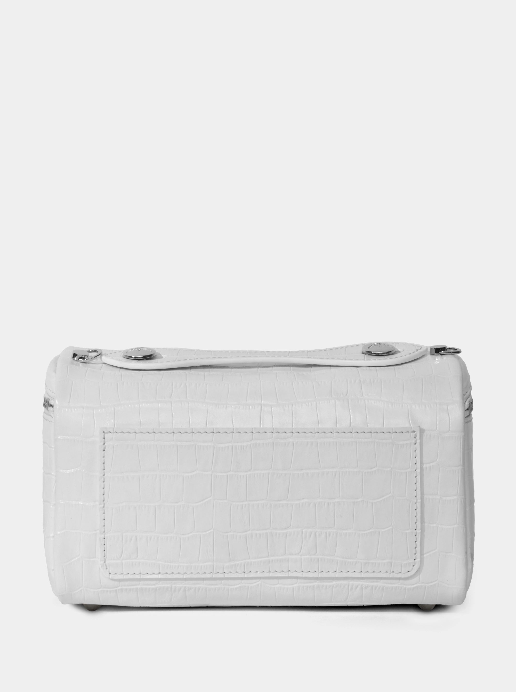 BOX WHITE CROCO BAG