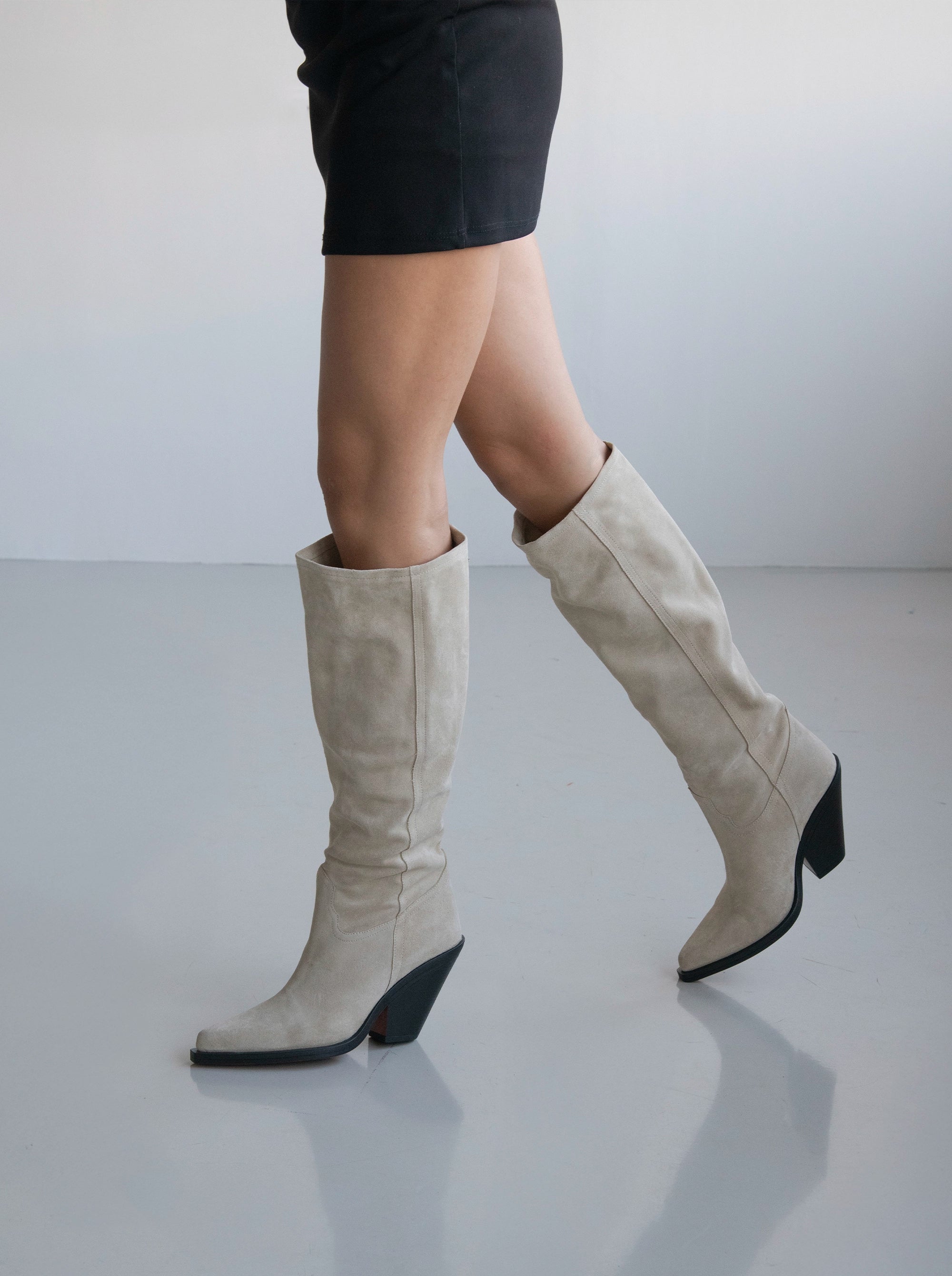 BRIEN BEIGE SUEDE BOOTS