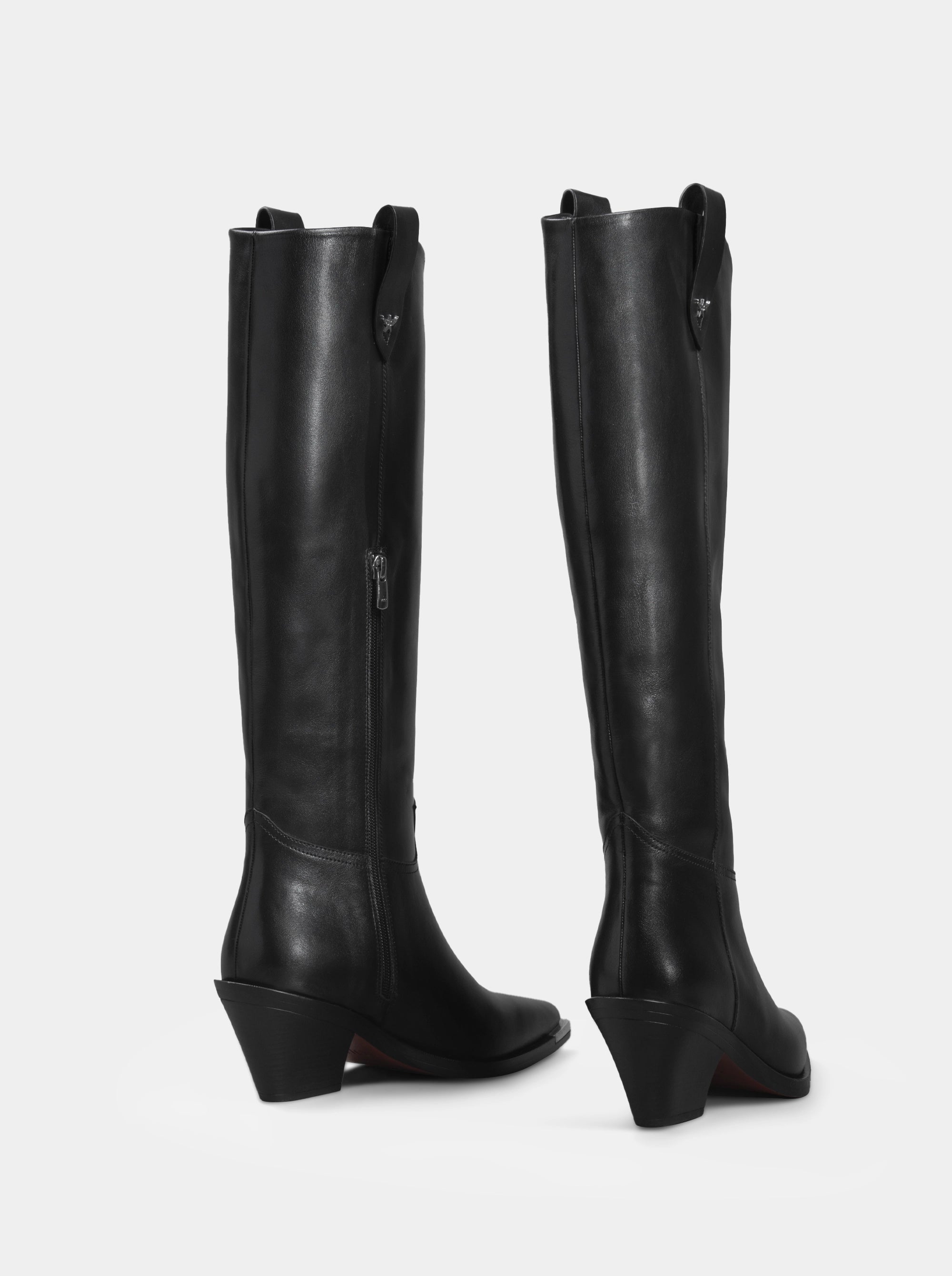 CAMERON BLACK LEATHER BOOTS