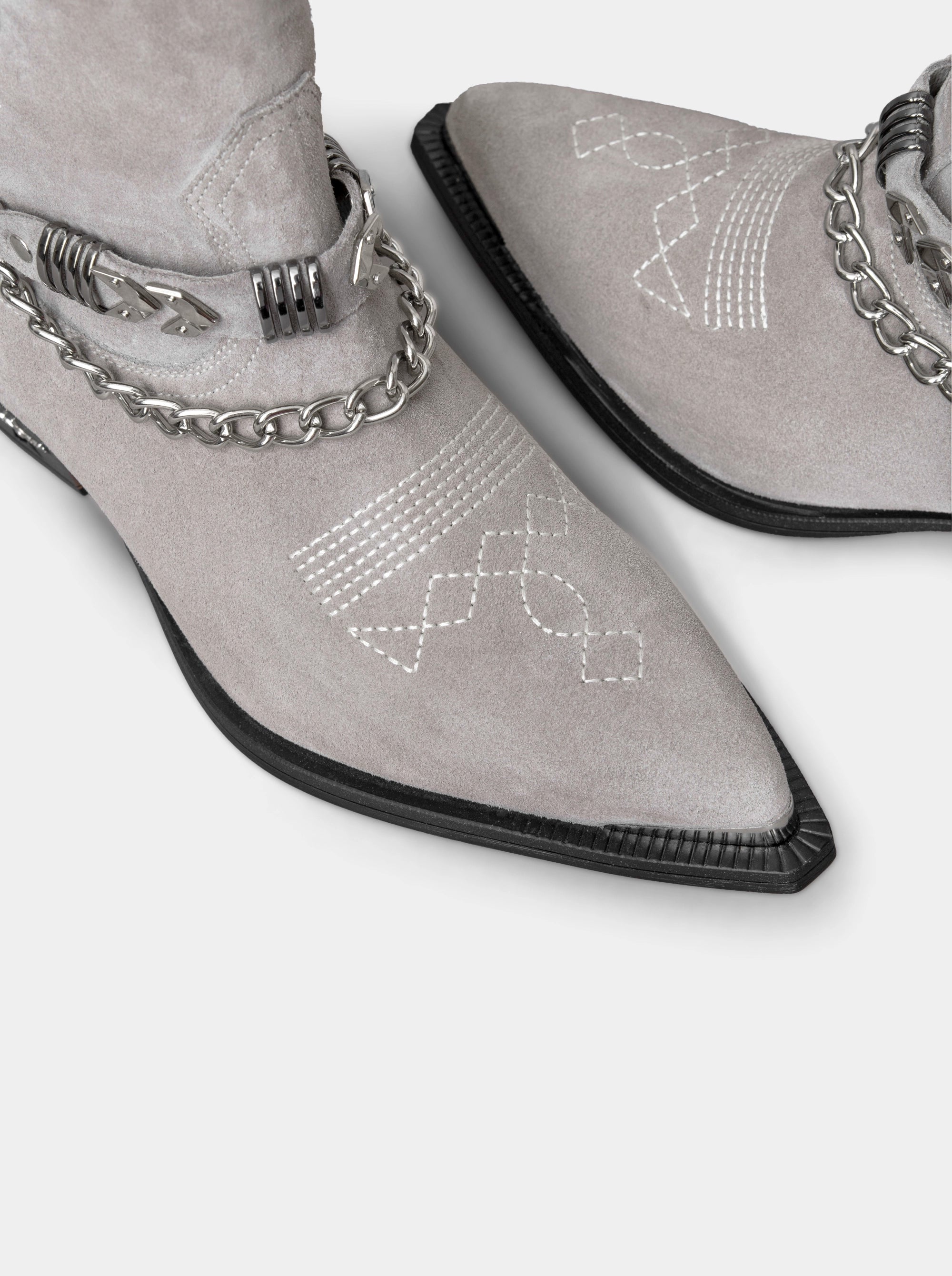 CAMILIA GREY SUEDE BOOTIES