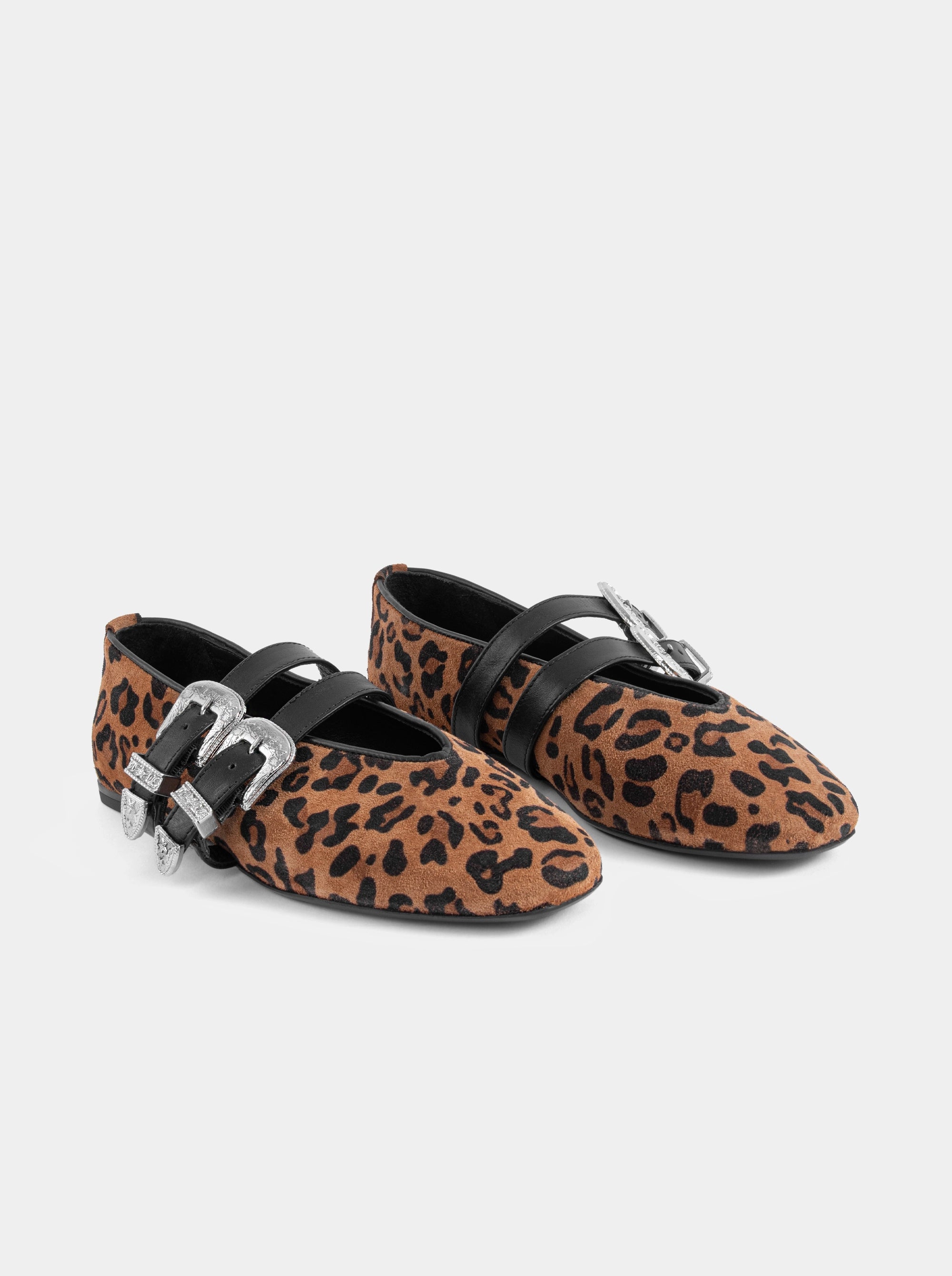 CASABLANCA BLACK SUEDE BALLET FLATS