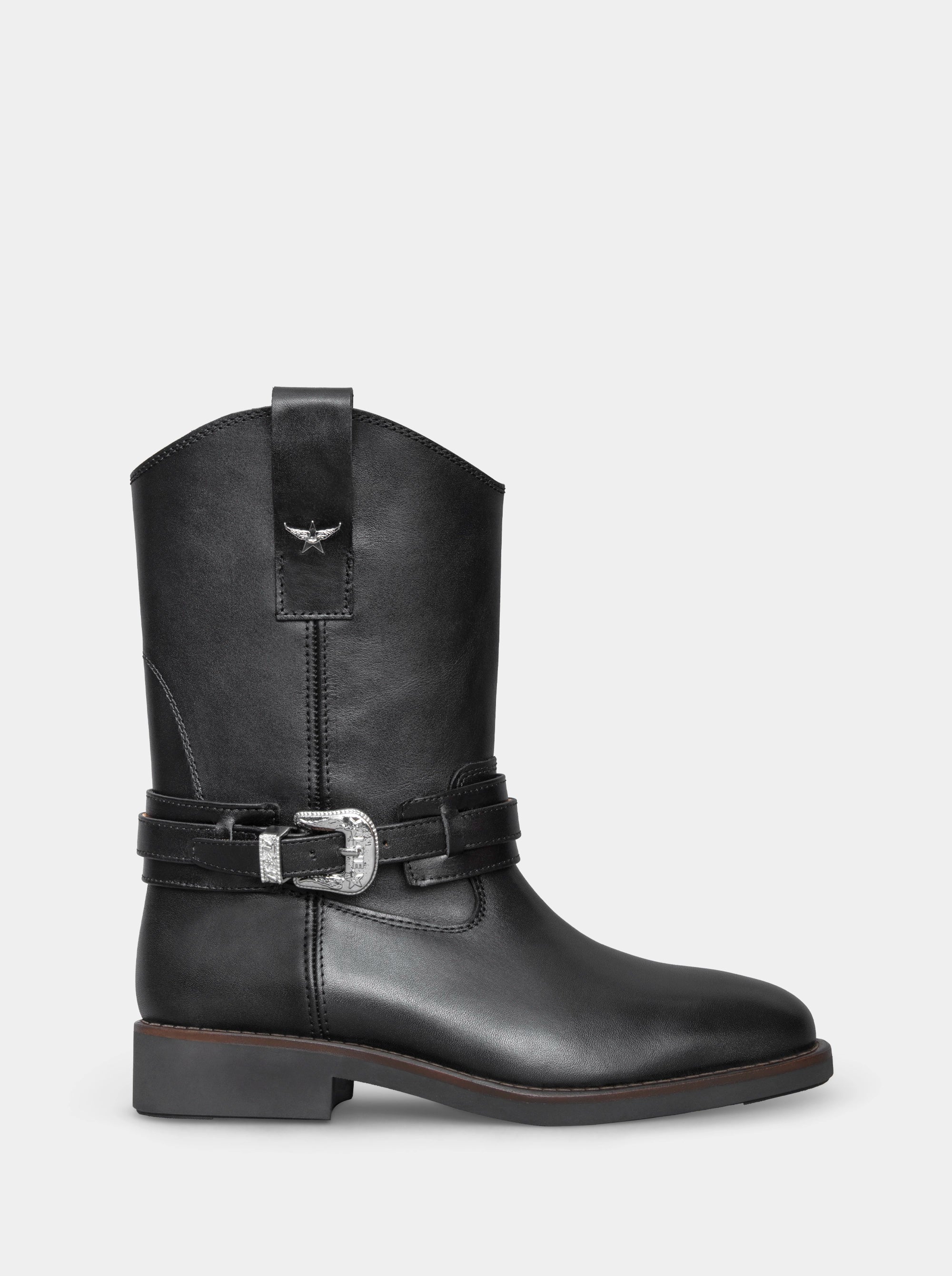 CASE BLACK LEATHER BOOTIES