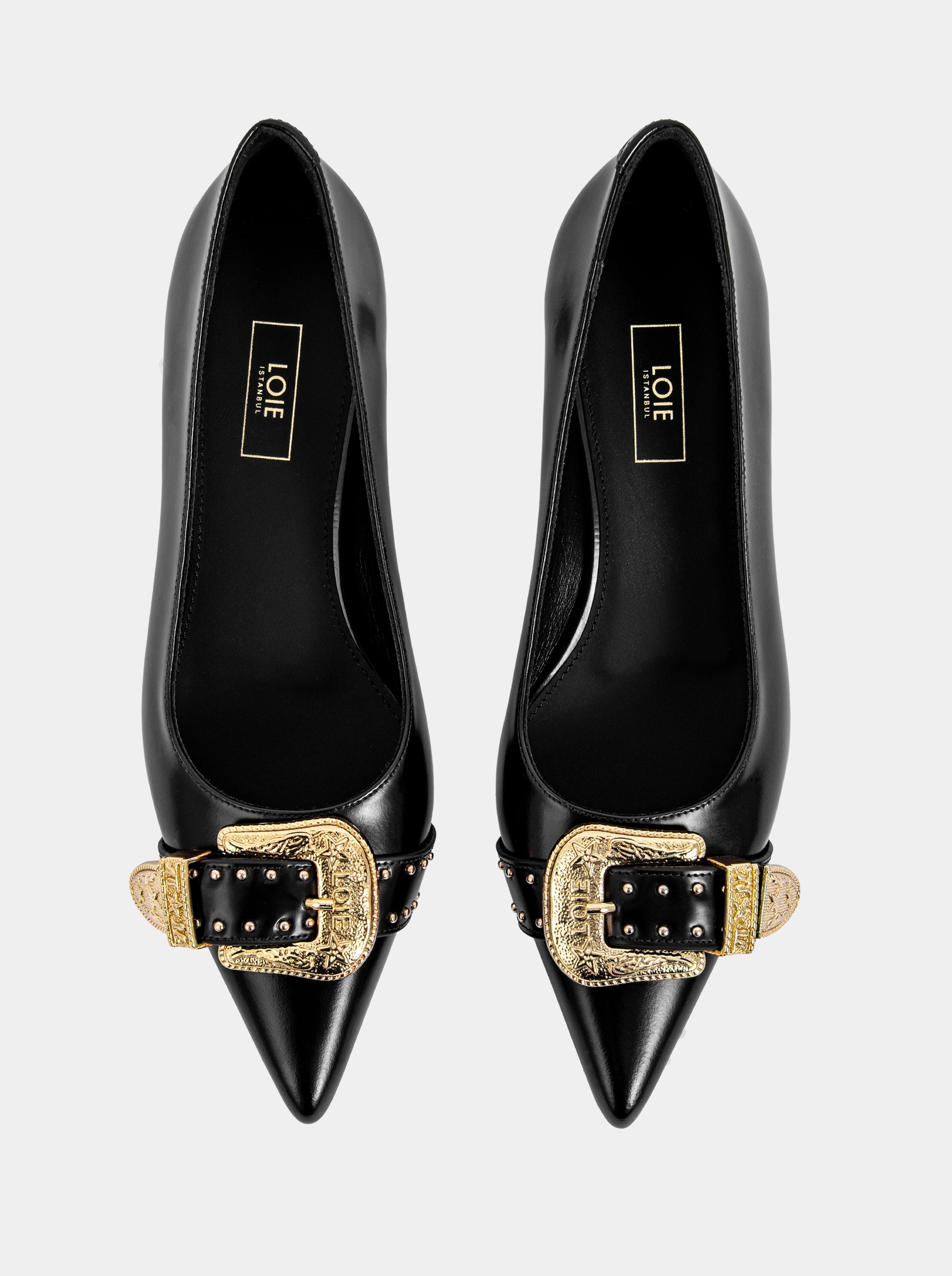 CHAO BLACK BRUSHED PUMPS