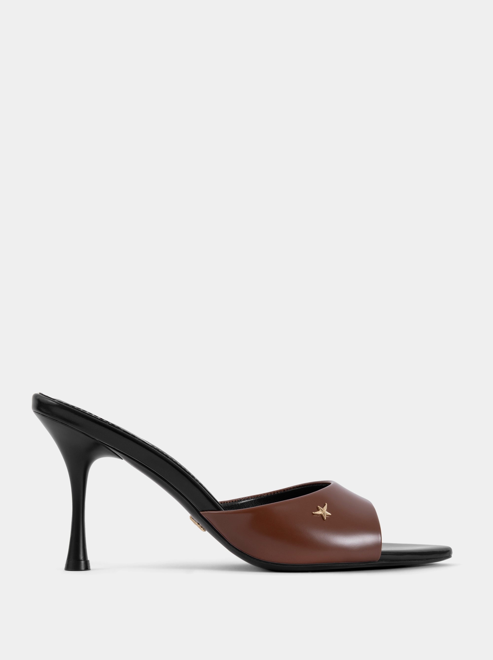 CLARA CARAMEL LEATHER SANDALS