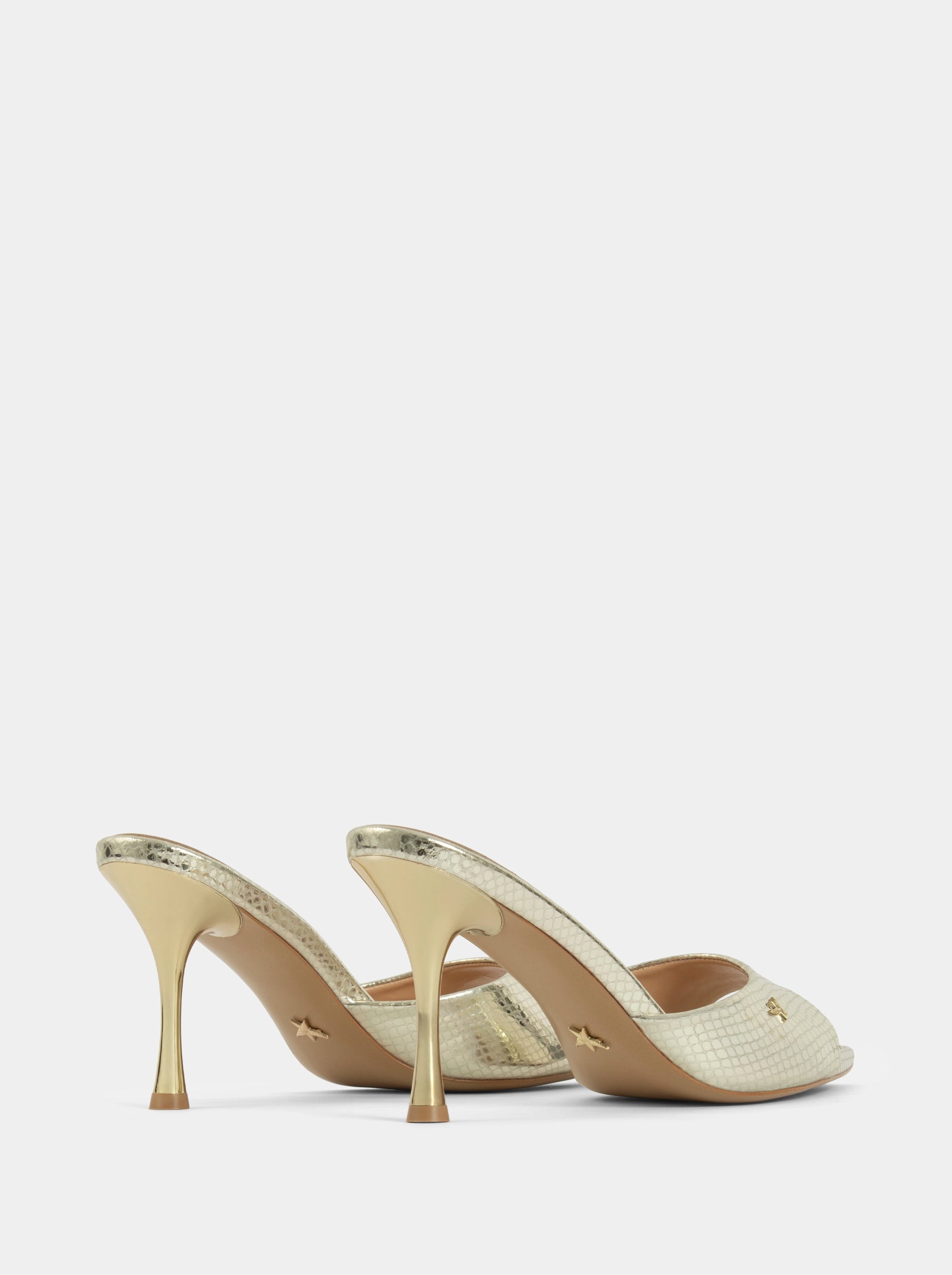 CLARA GOLD SNAKE SANDALS