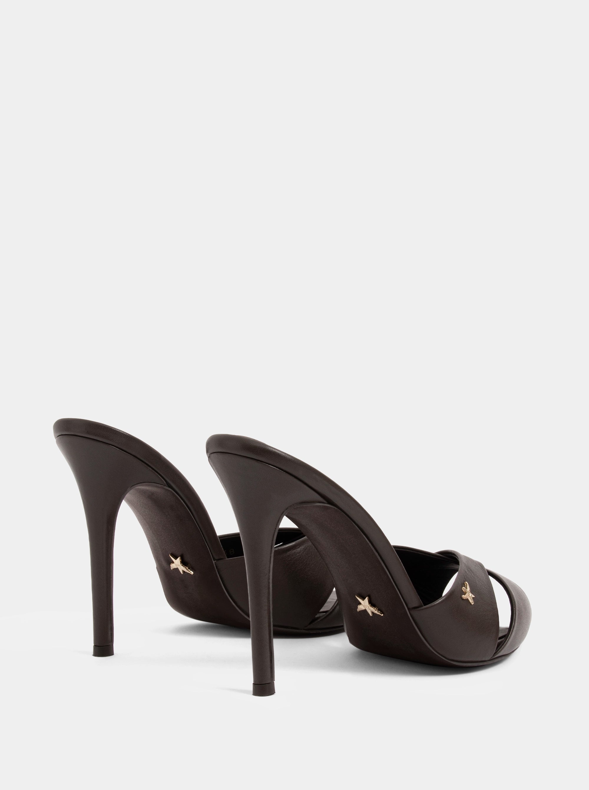 COVER BROWN LEATHER SANDALS