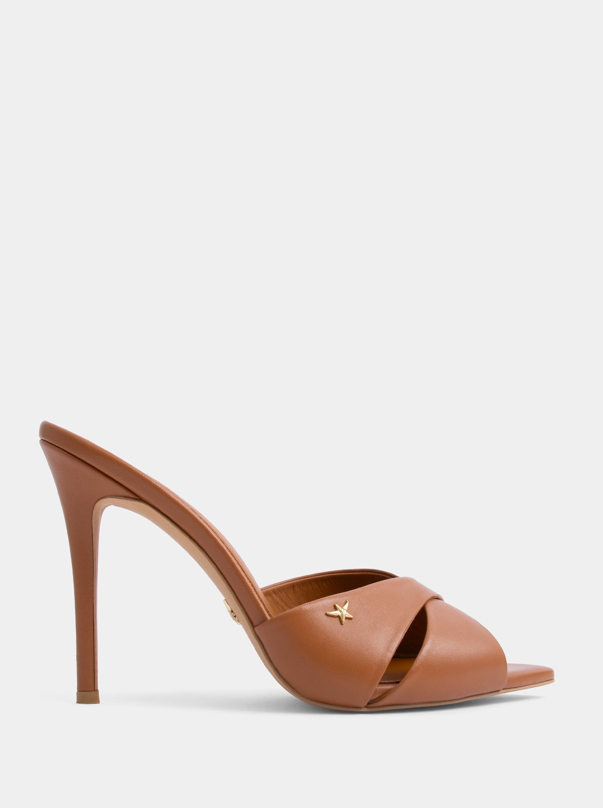 COVER CARAMEL LEATHER SANDALS