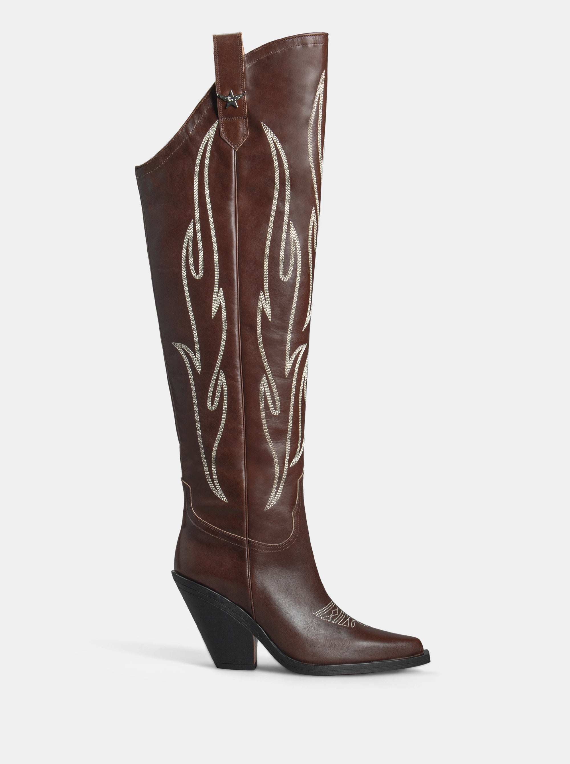 CROWN BROWN LEATHER BOOTS