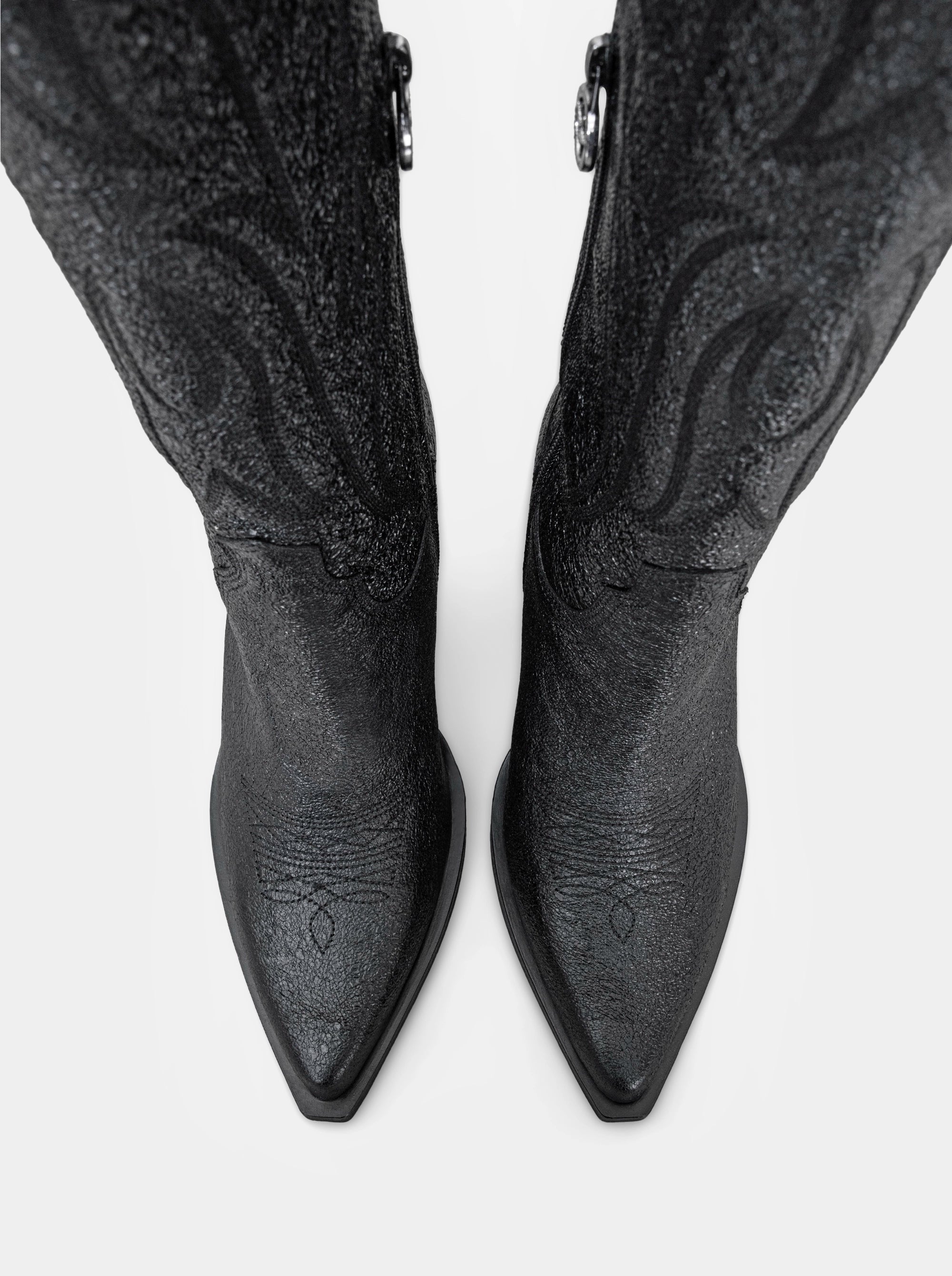 CROWN MATT BLACK BOOTS