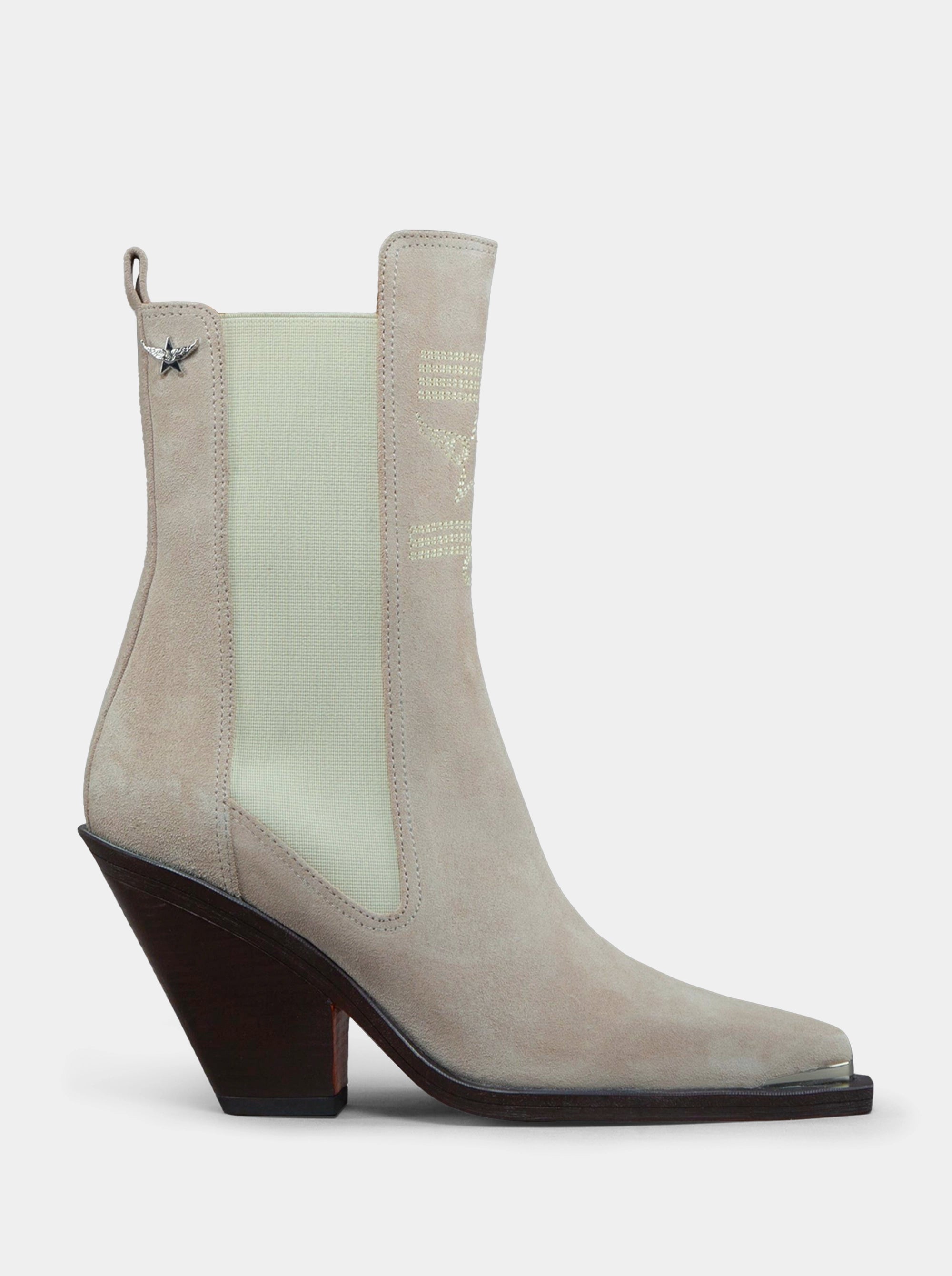 DARLA BEIGE SUEDE BOOTIES