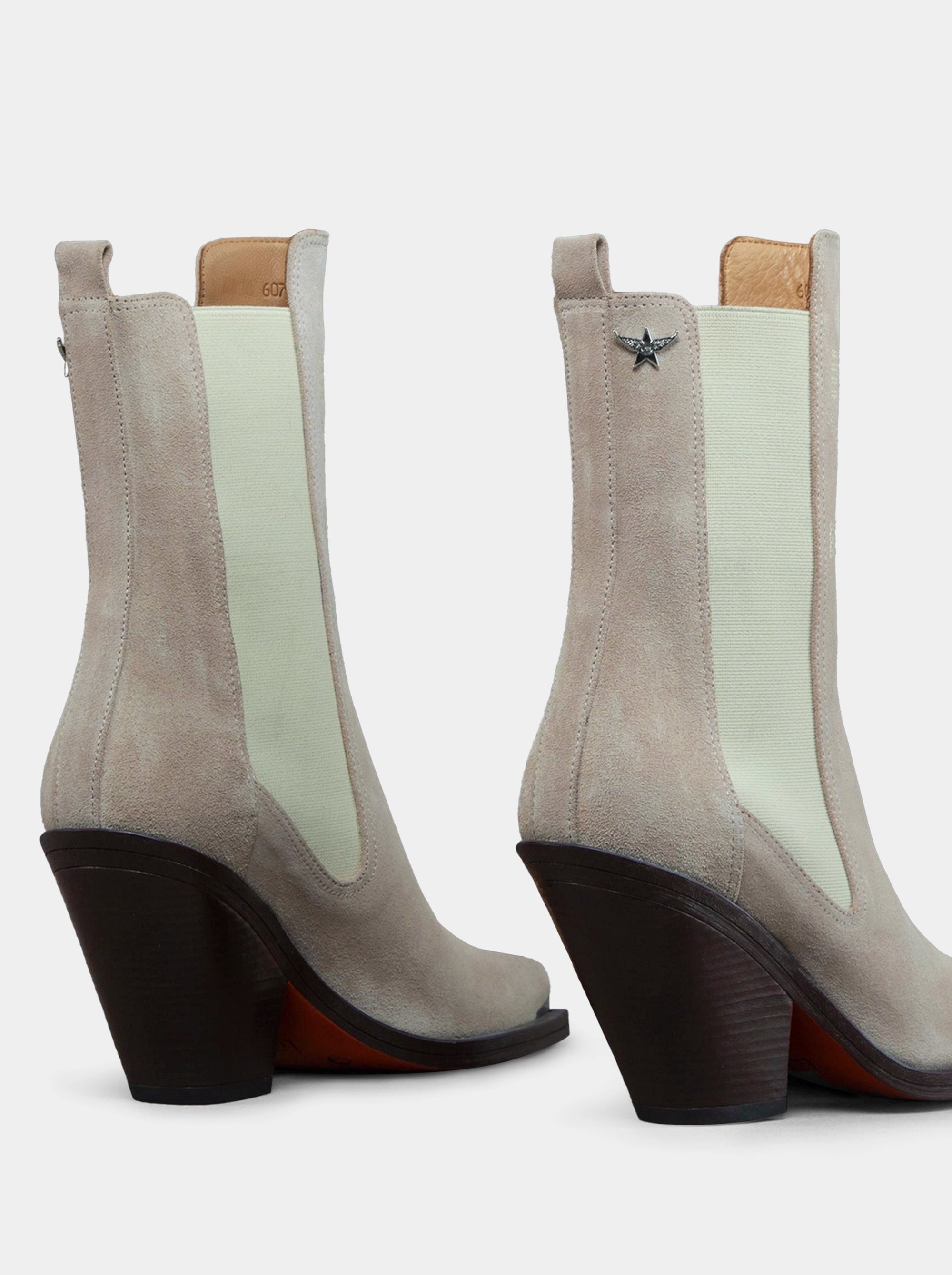 DARLA BEIGE SUEDE BOOTIES