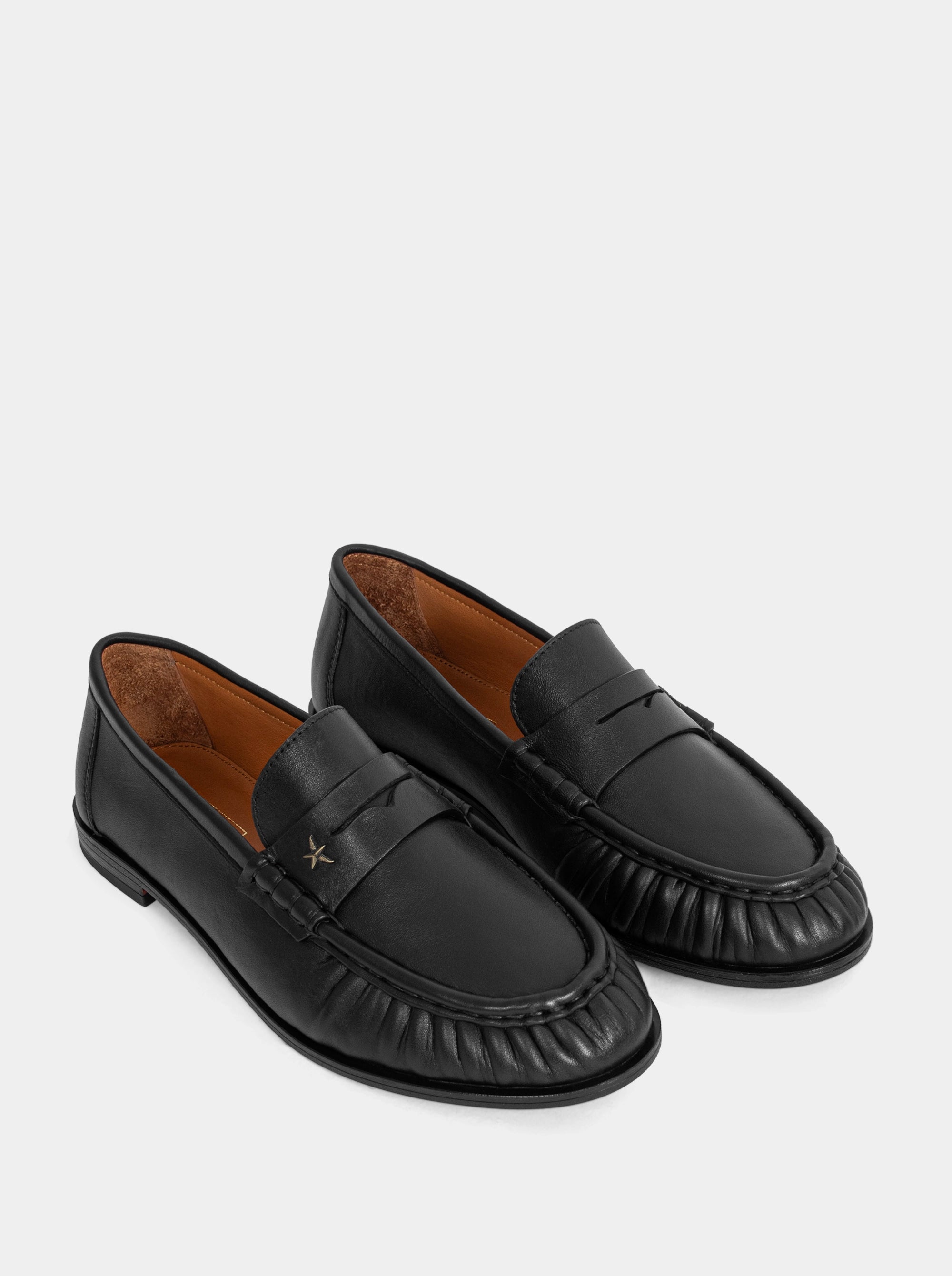 DROP BLACK LEATHER SHOES