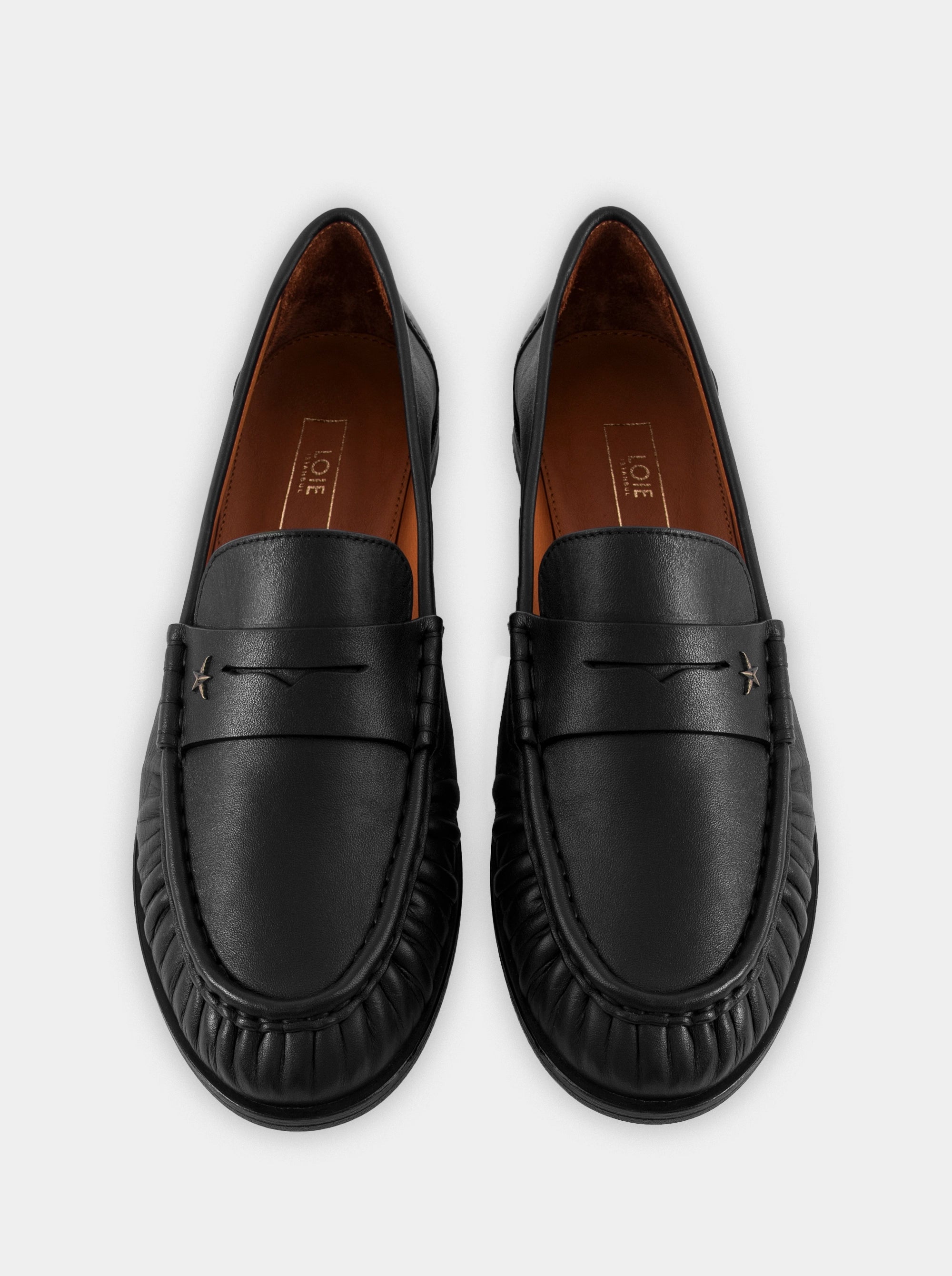 DROP BLACK LEATHER SHOES