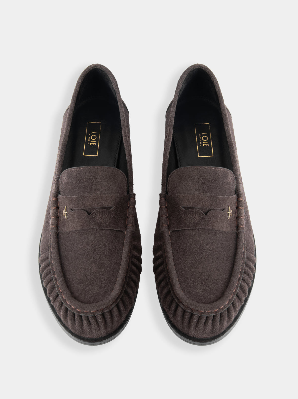 DROP DARK ASH SUEDE SHOES