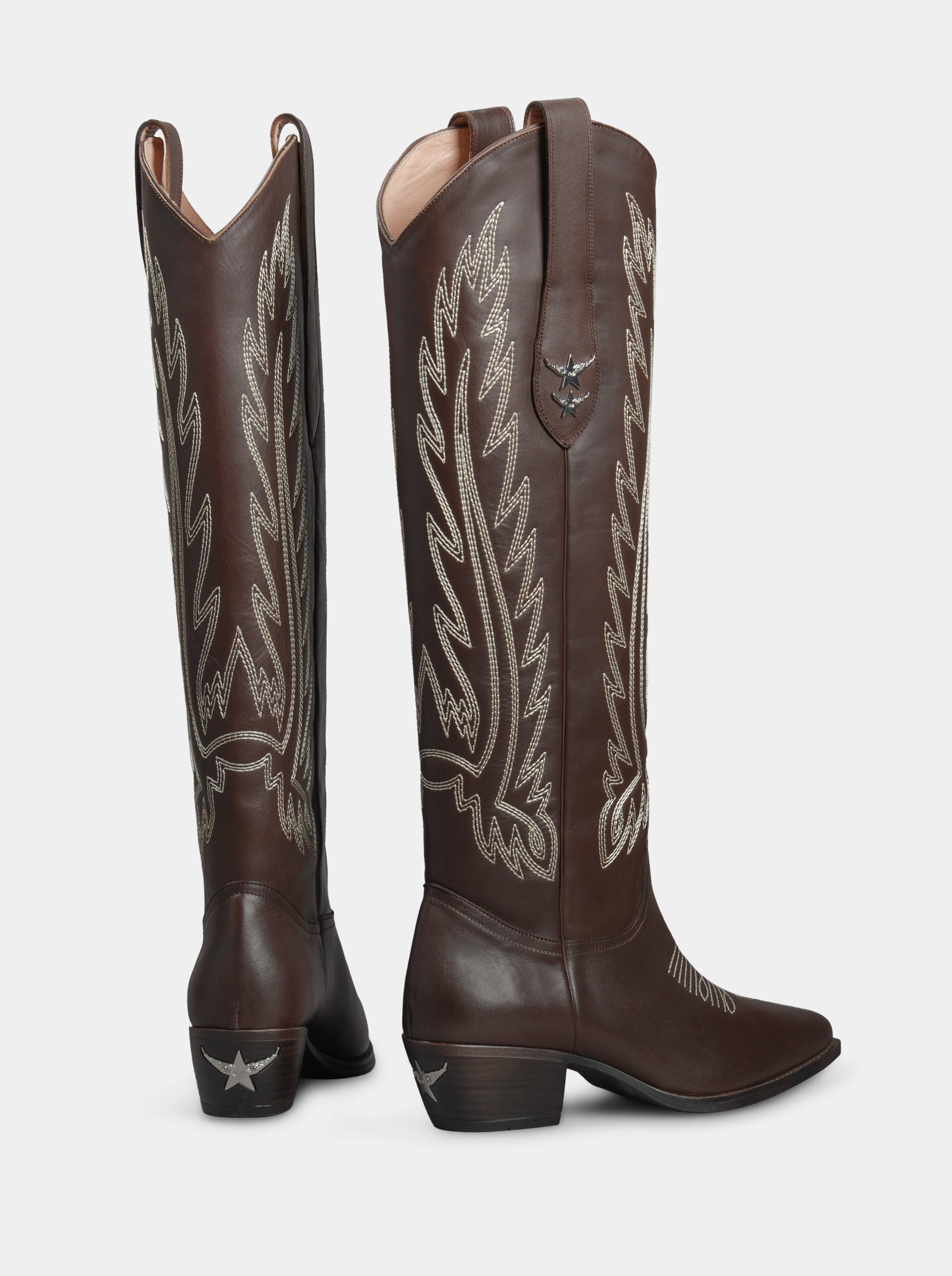 ELENORA BROWN LEATHER BOOTS