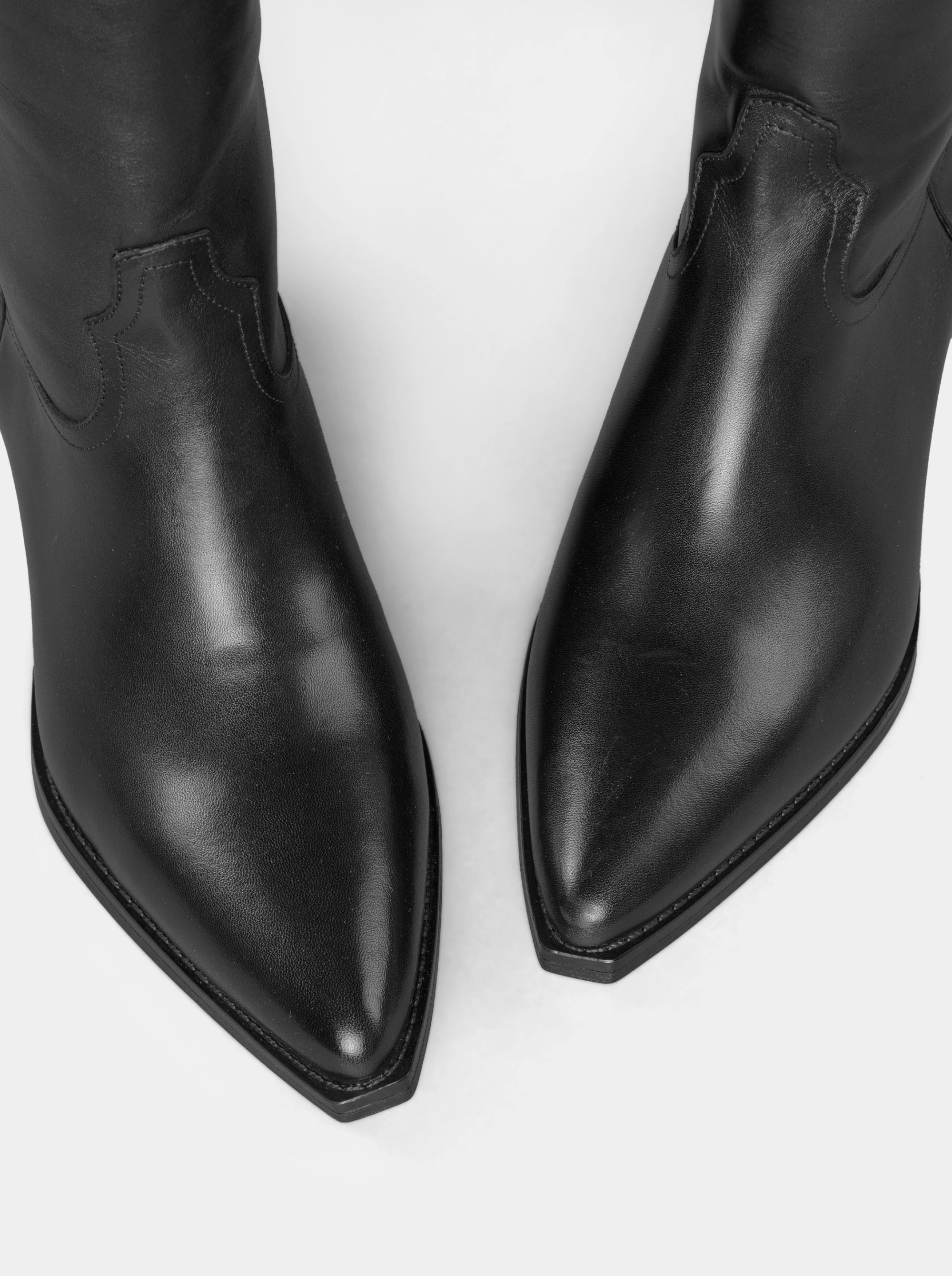 ELENORA BLACK LEATHER BOOTS