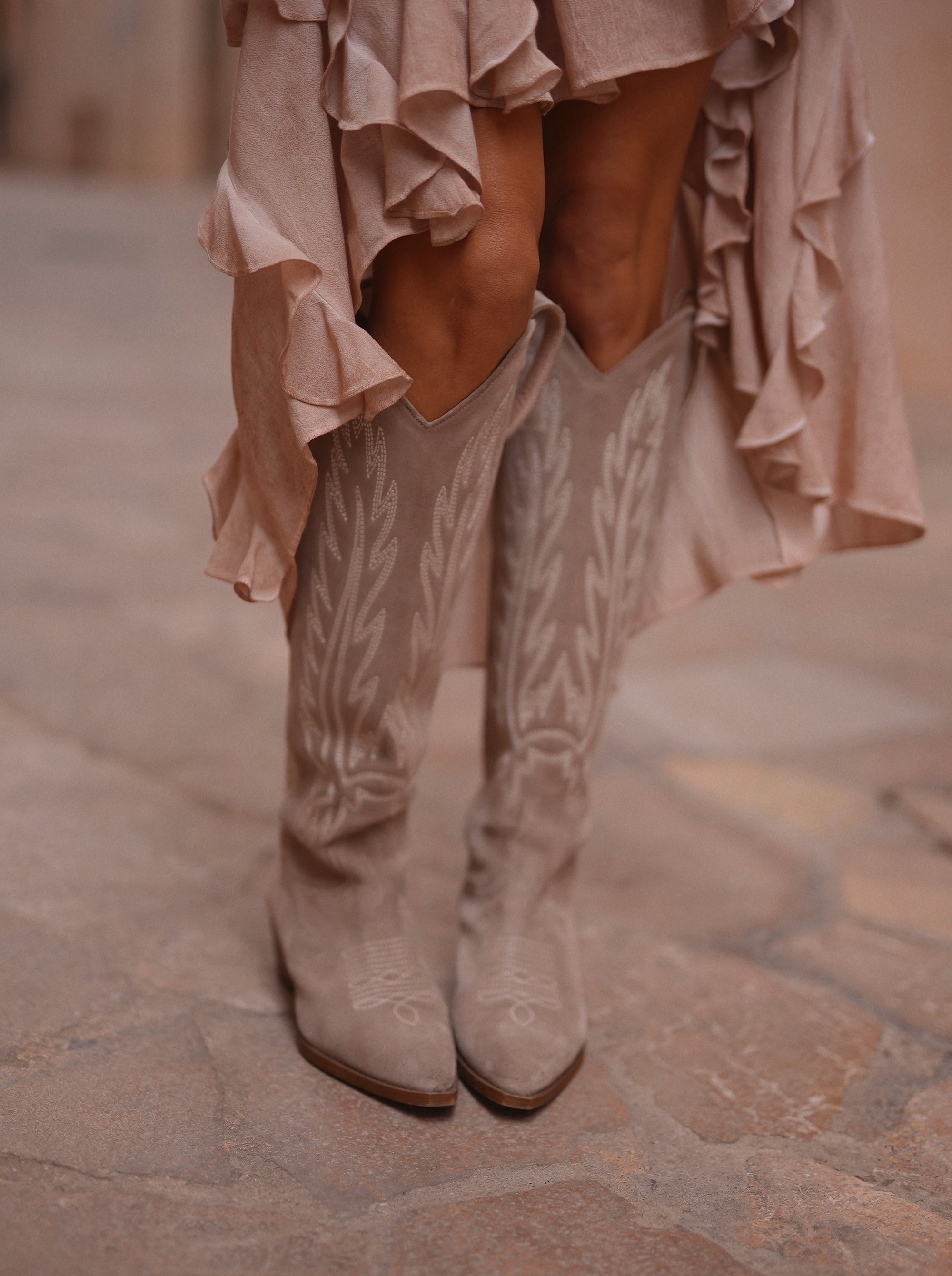 ELENORA MINK SUEDE BOOTS