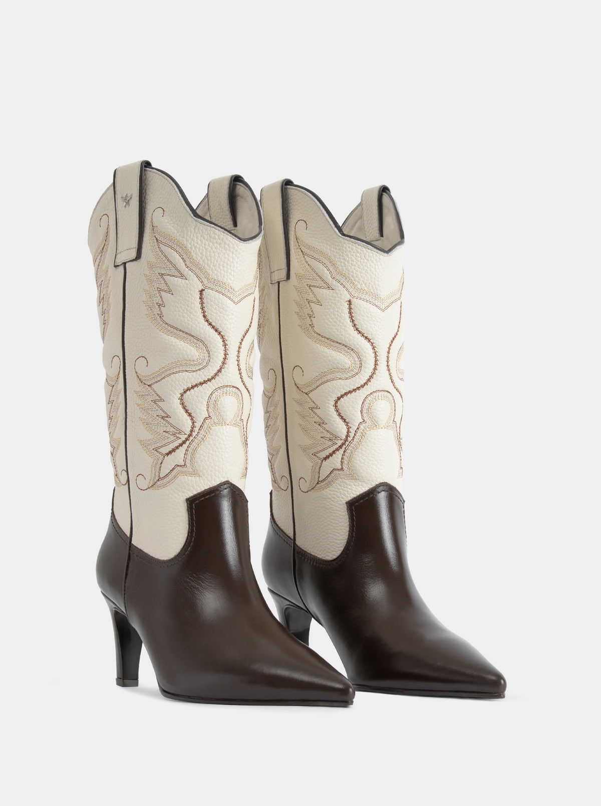 EL PASO BROWN BEIGE BOOTS