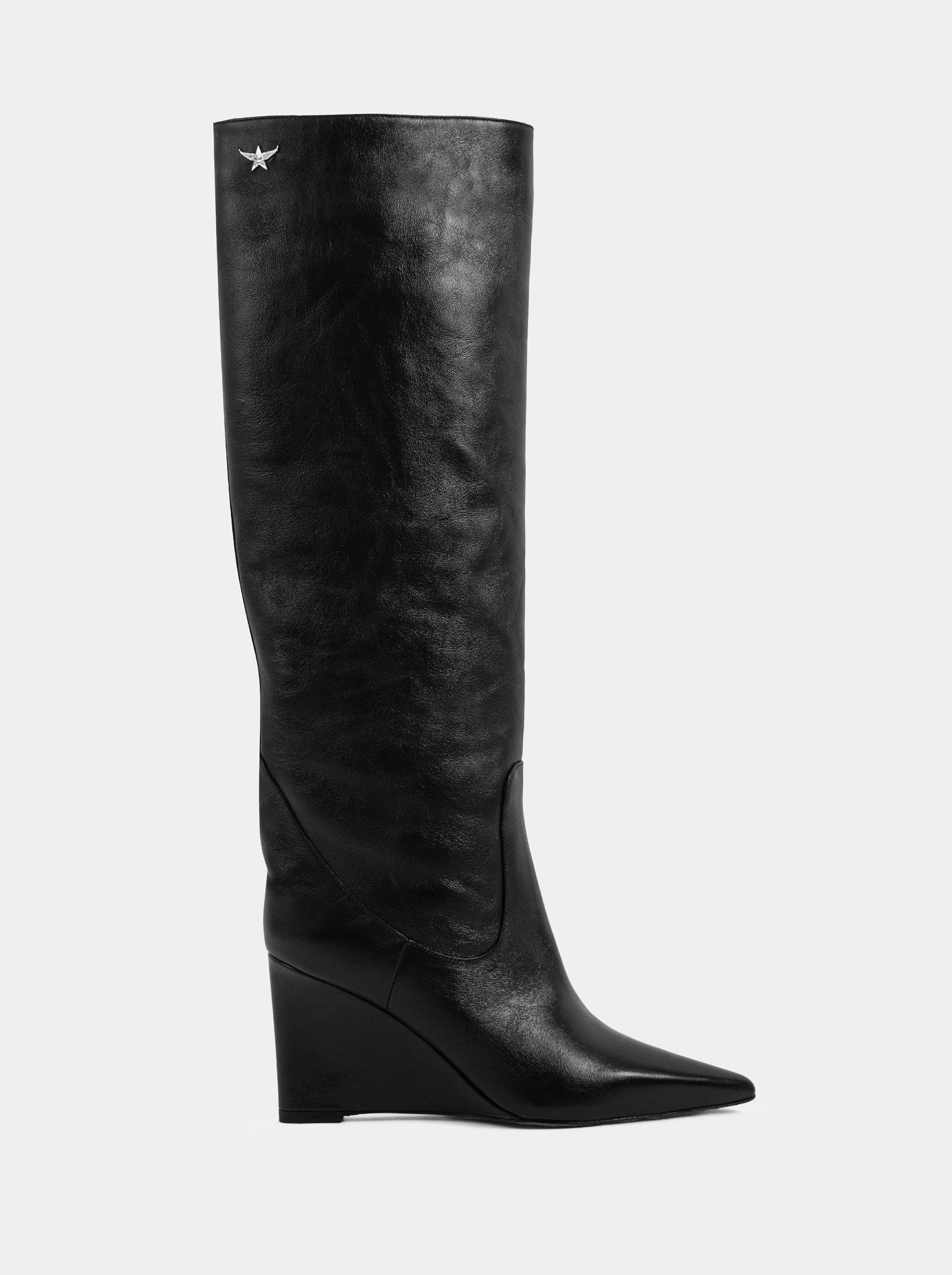 EMILY BLACK LEATHER BOOTS