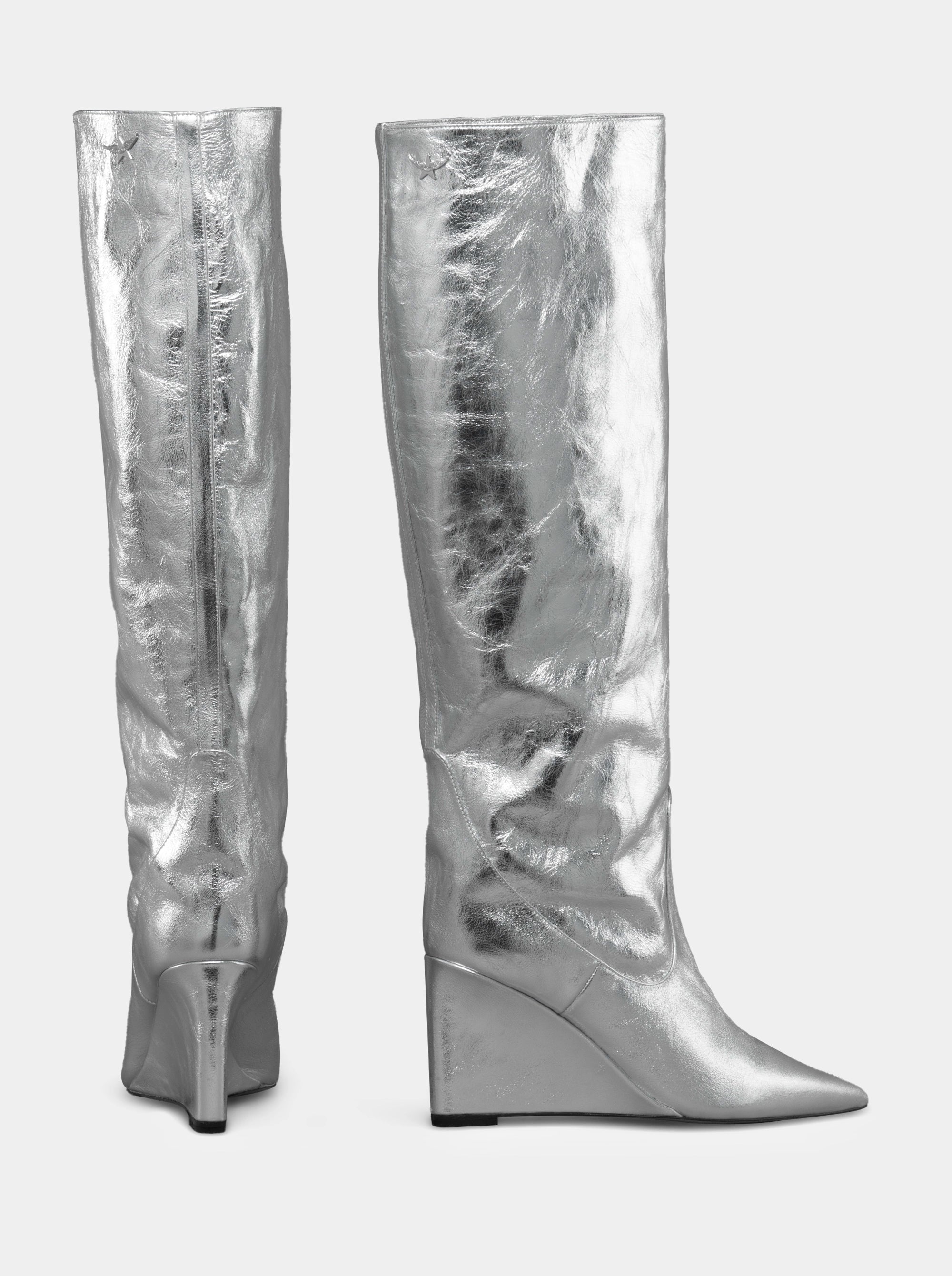 EMILY METALLIC LEATHER BOOTS