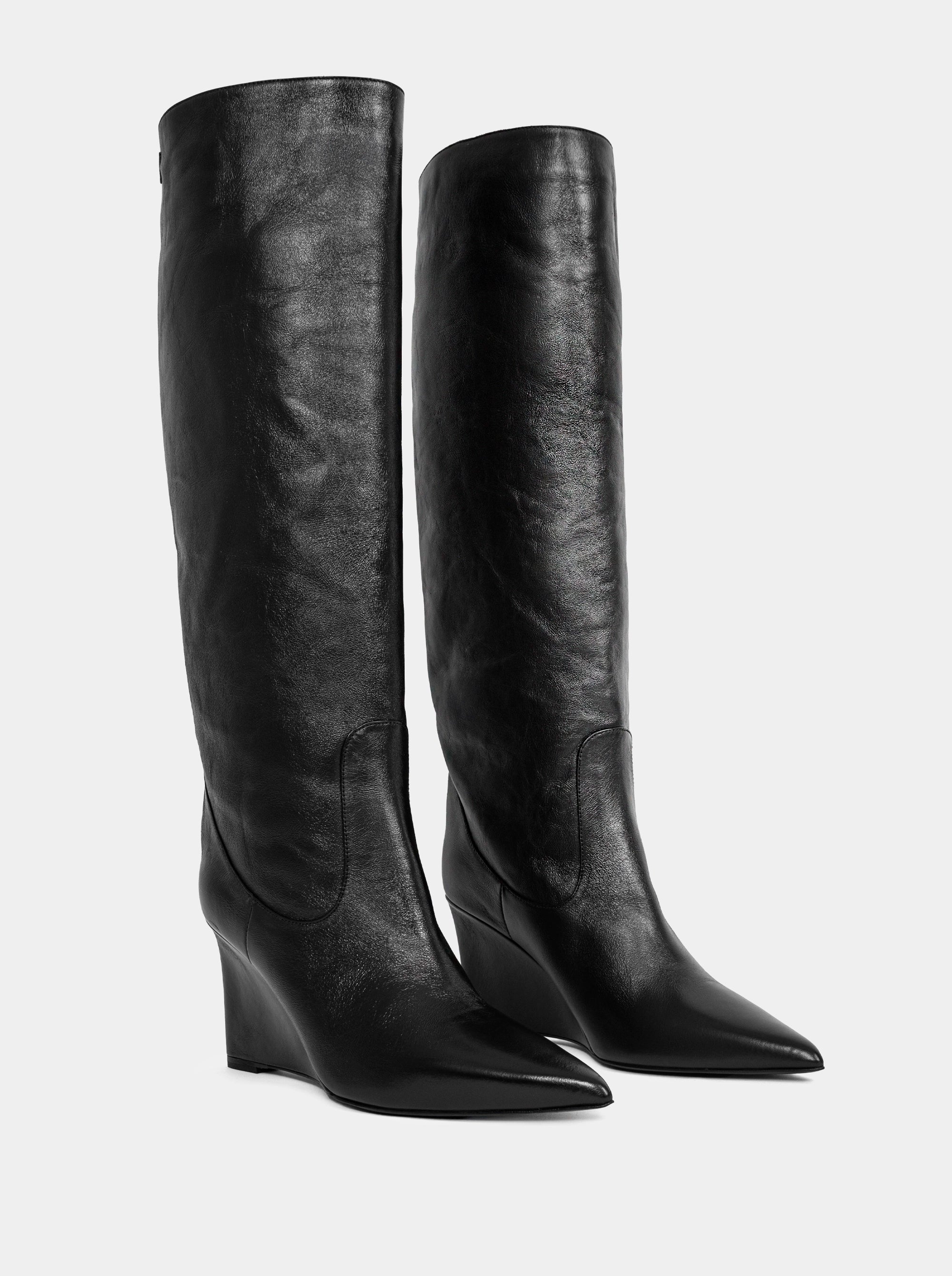 EMILY BLACK LEATHER BOOTS