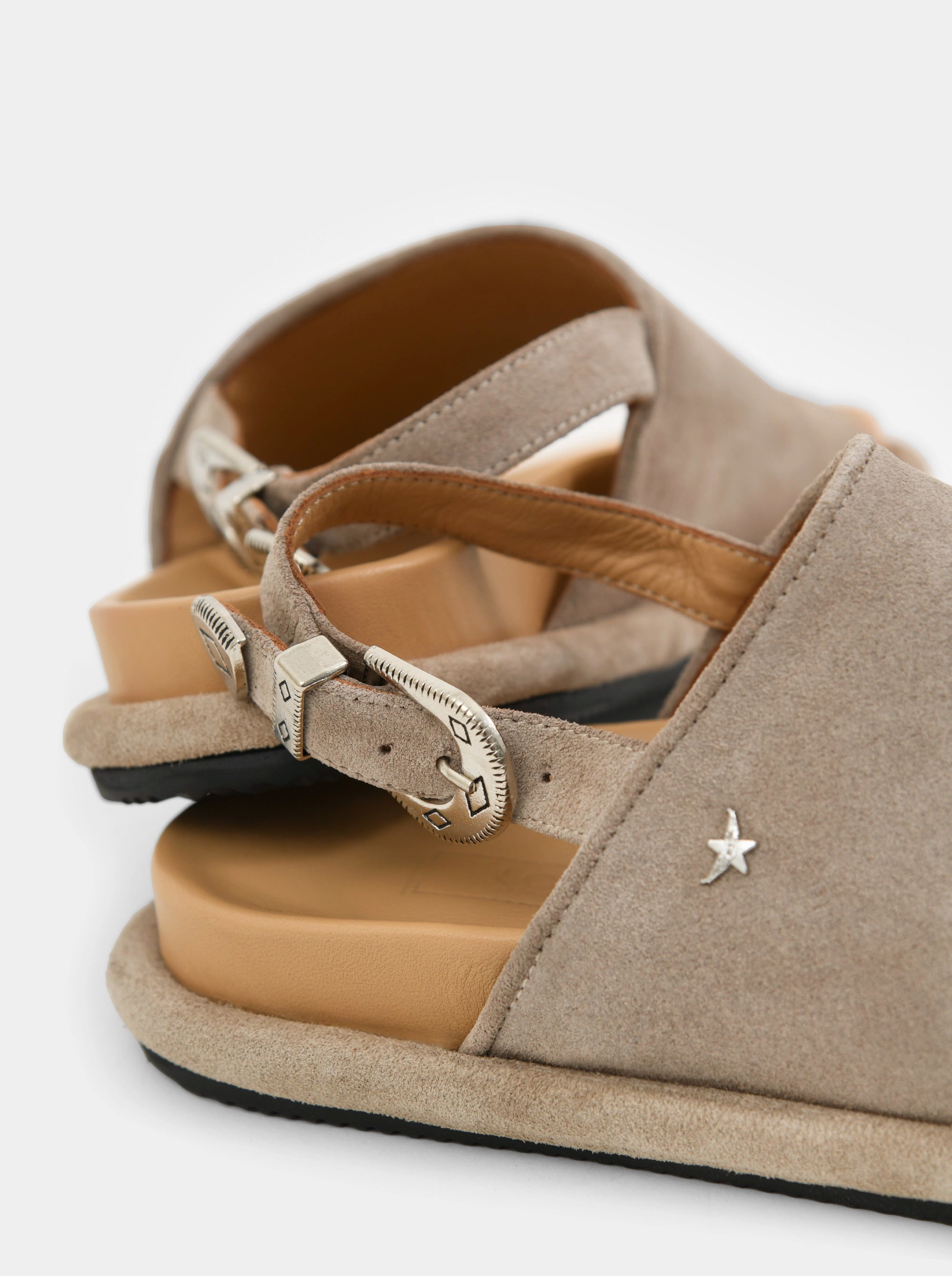 EMMA MINK SUEDE SANDALS