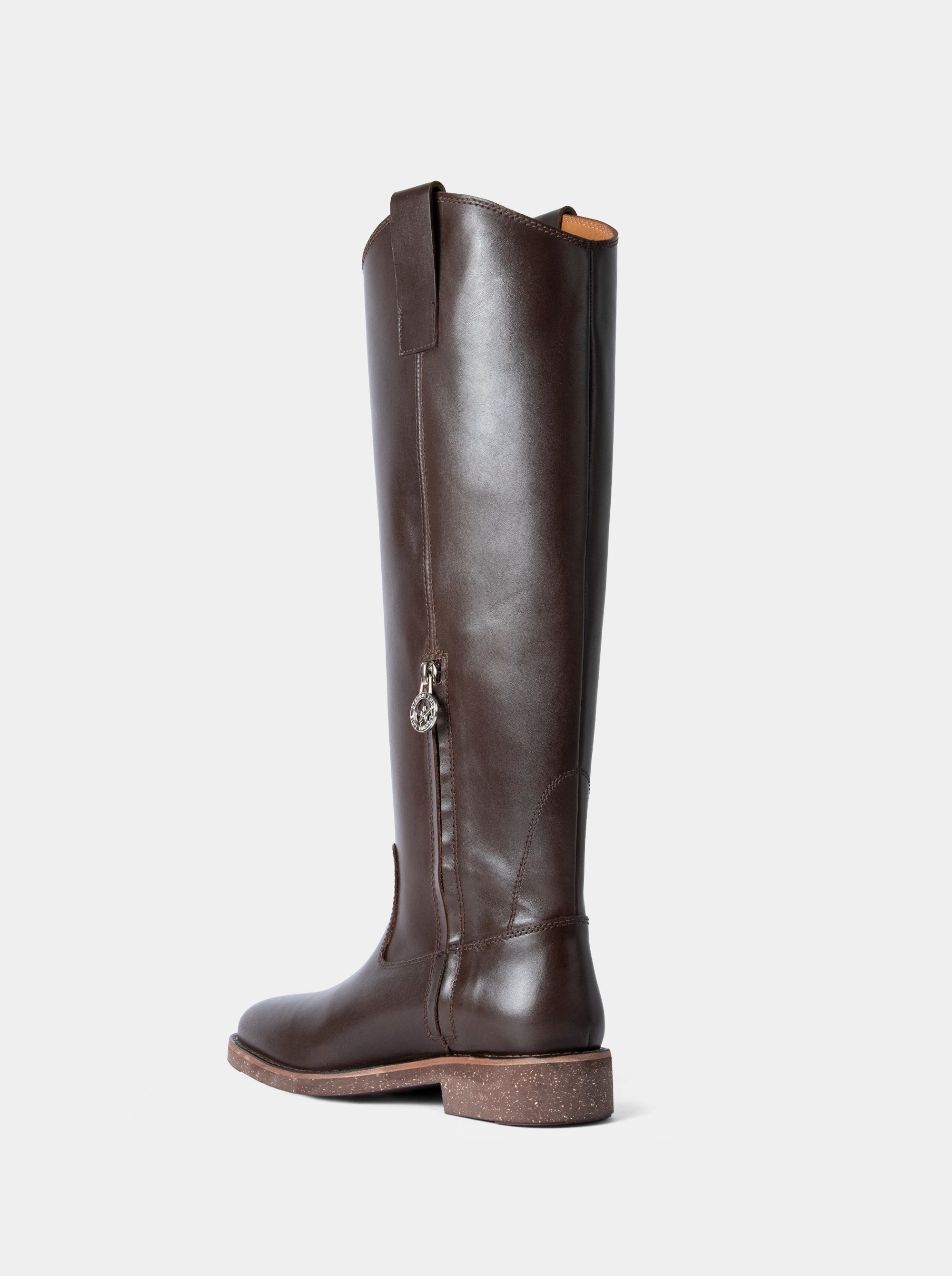 ENJOY BROWN LEATHER BOOTS