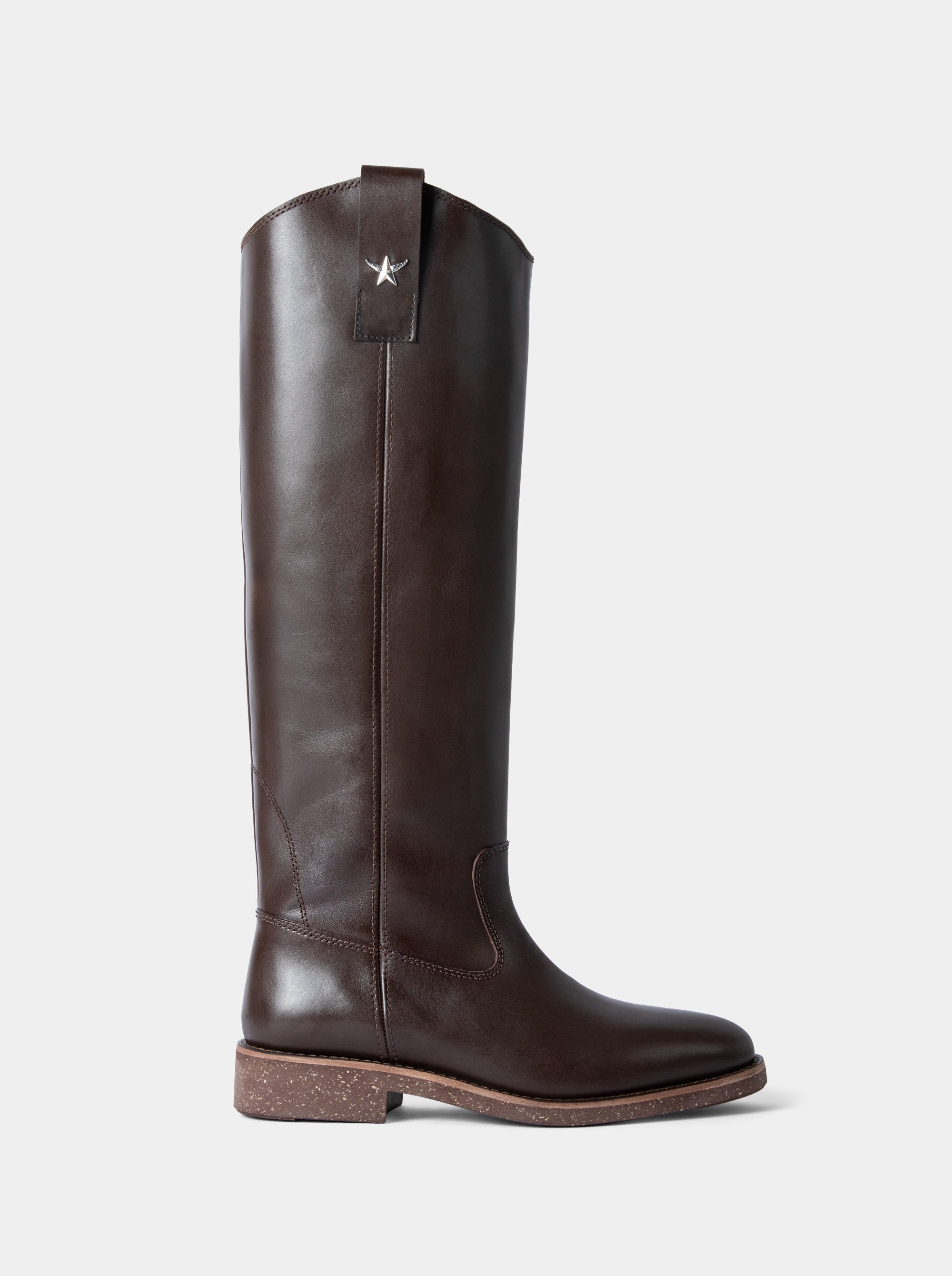 ENJOY BROWN LEATHER BOOTS