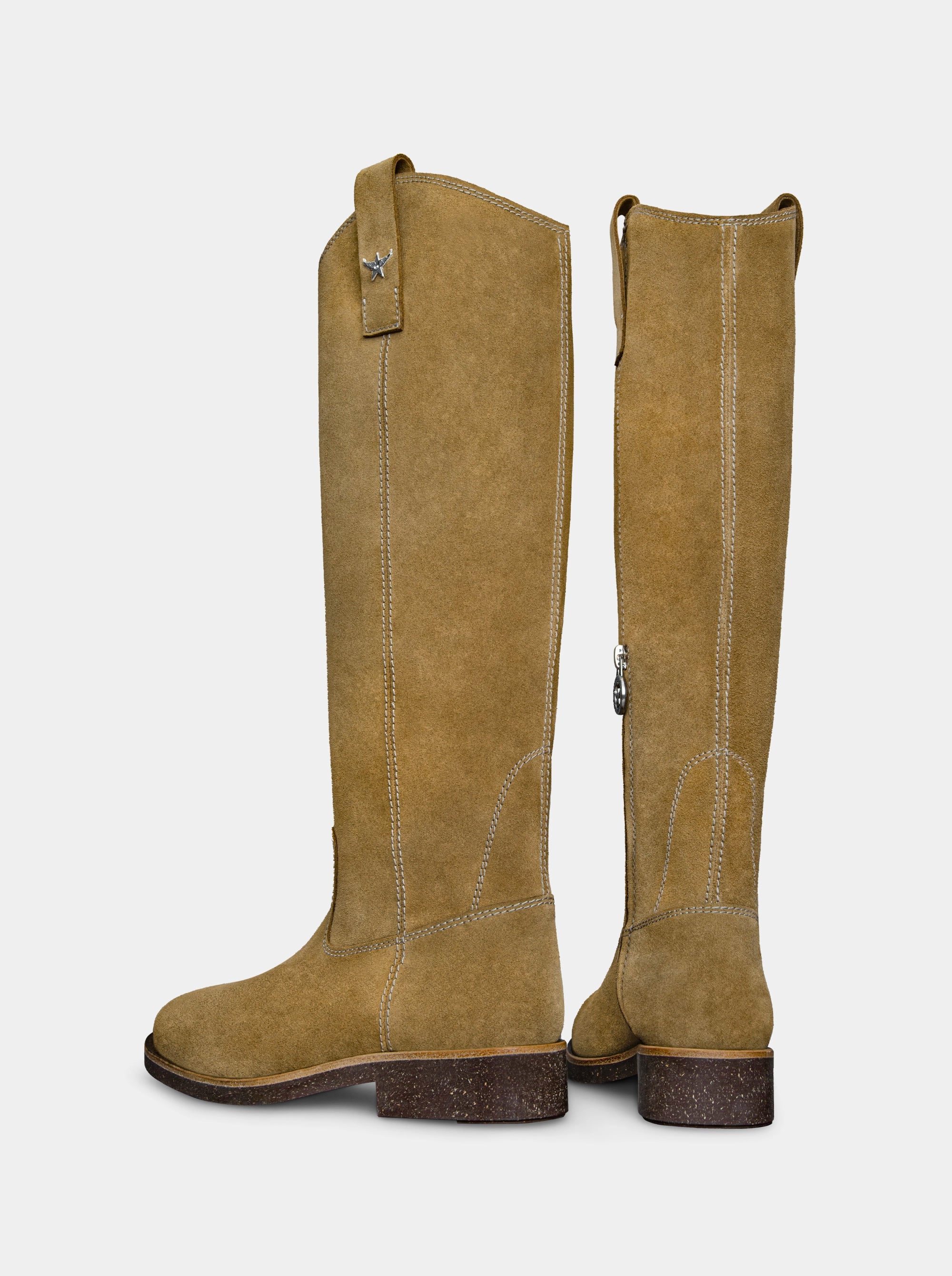 ENJOY CAMEL SUEDE BOOTS