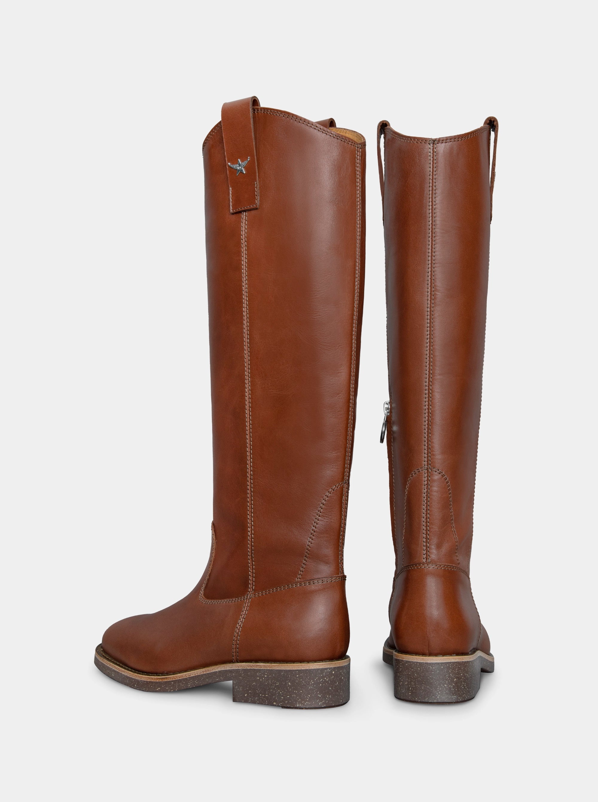 ENJOY BROWN LEATHER BOOTS