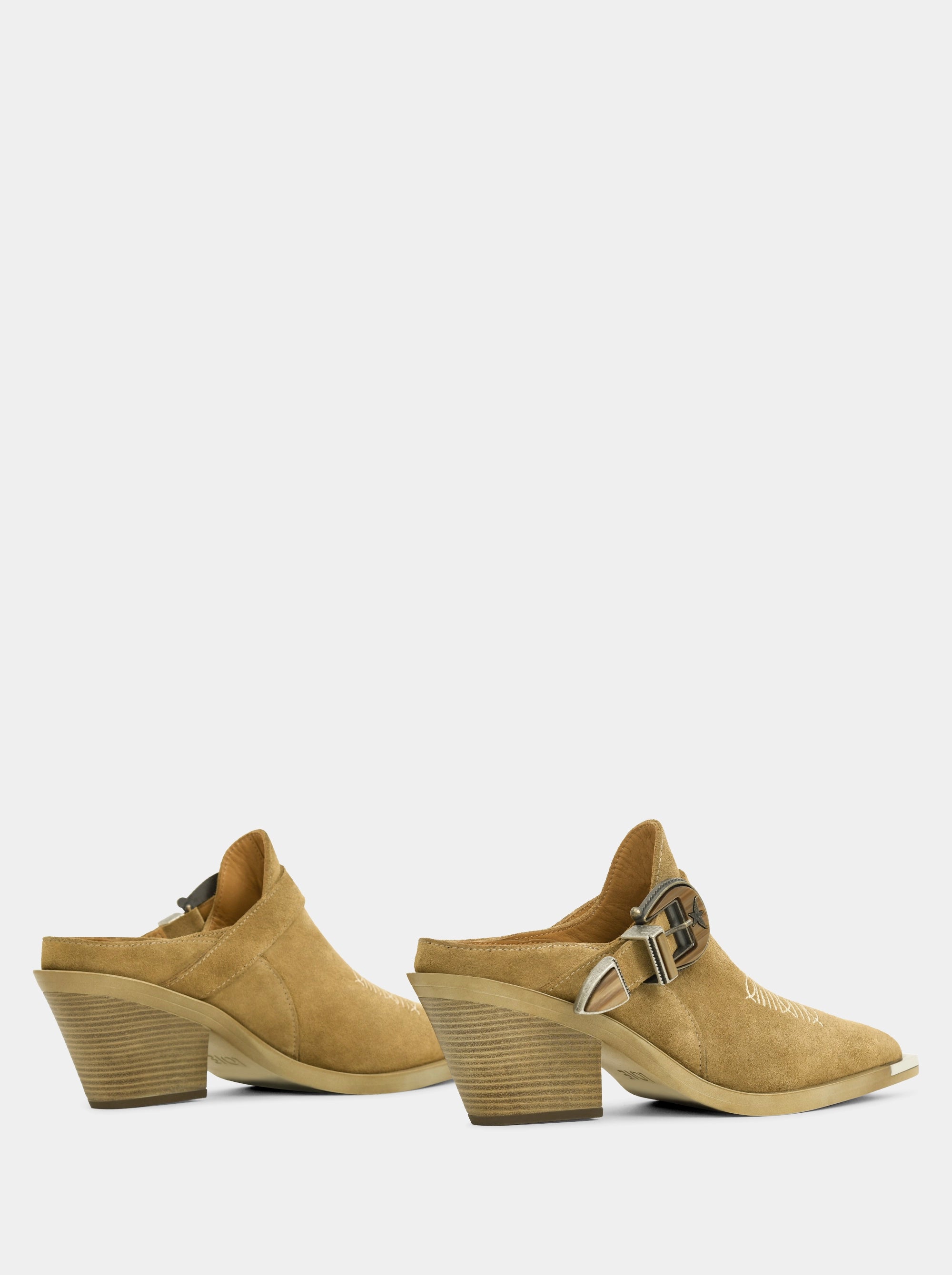 ERICA GRAY SEUDE MULES SLIPPERS