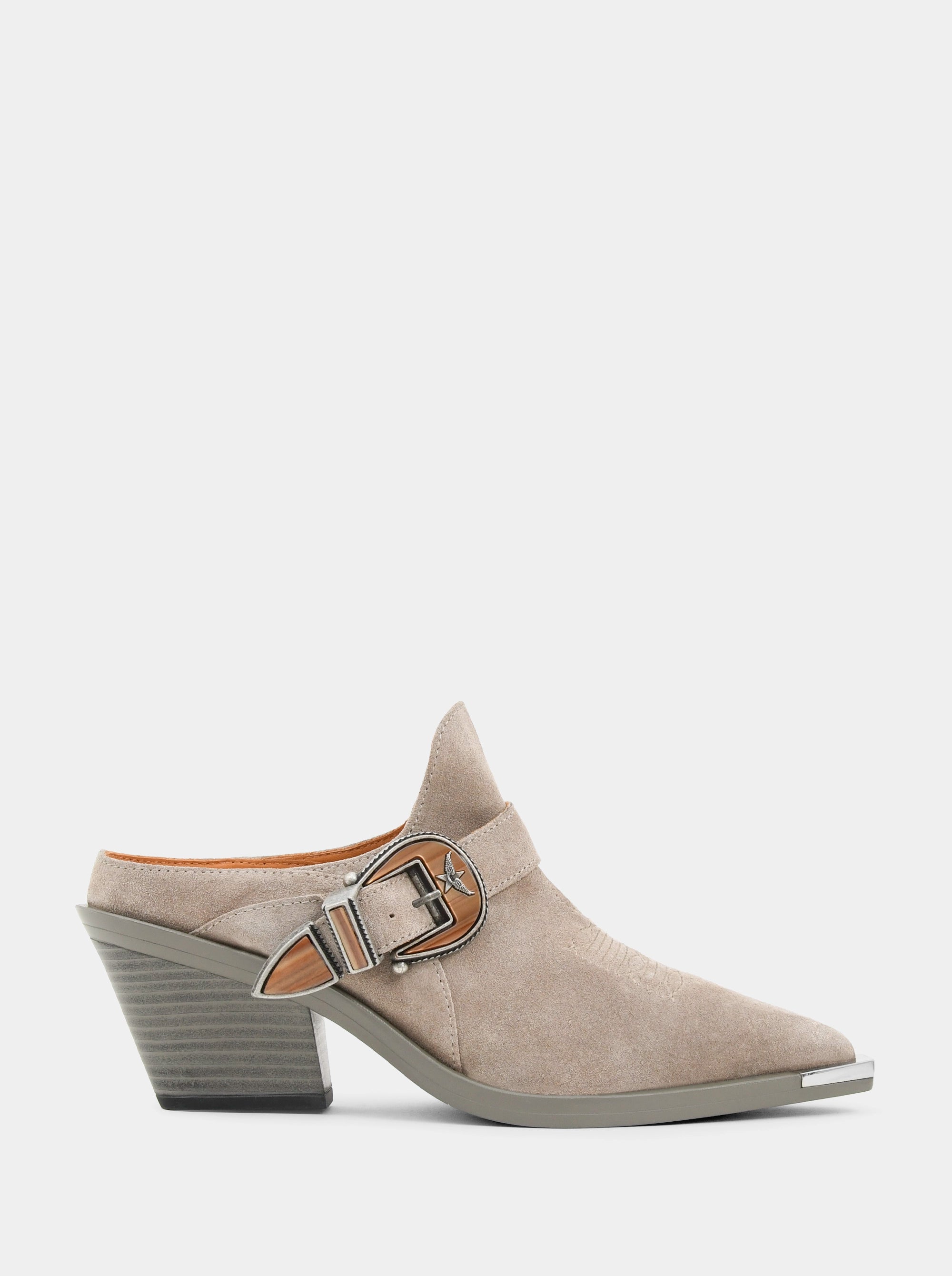 ERICA MINK SEUDE MULES SLIPPERS