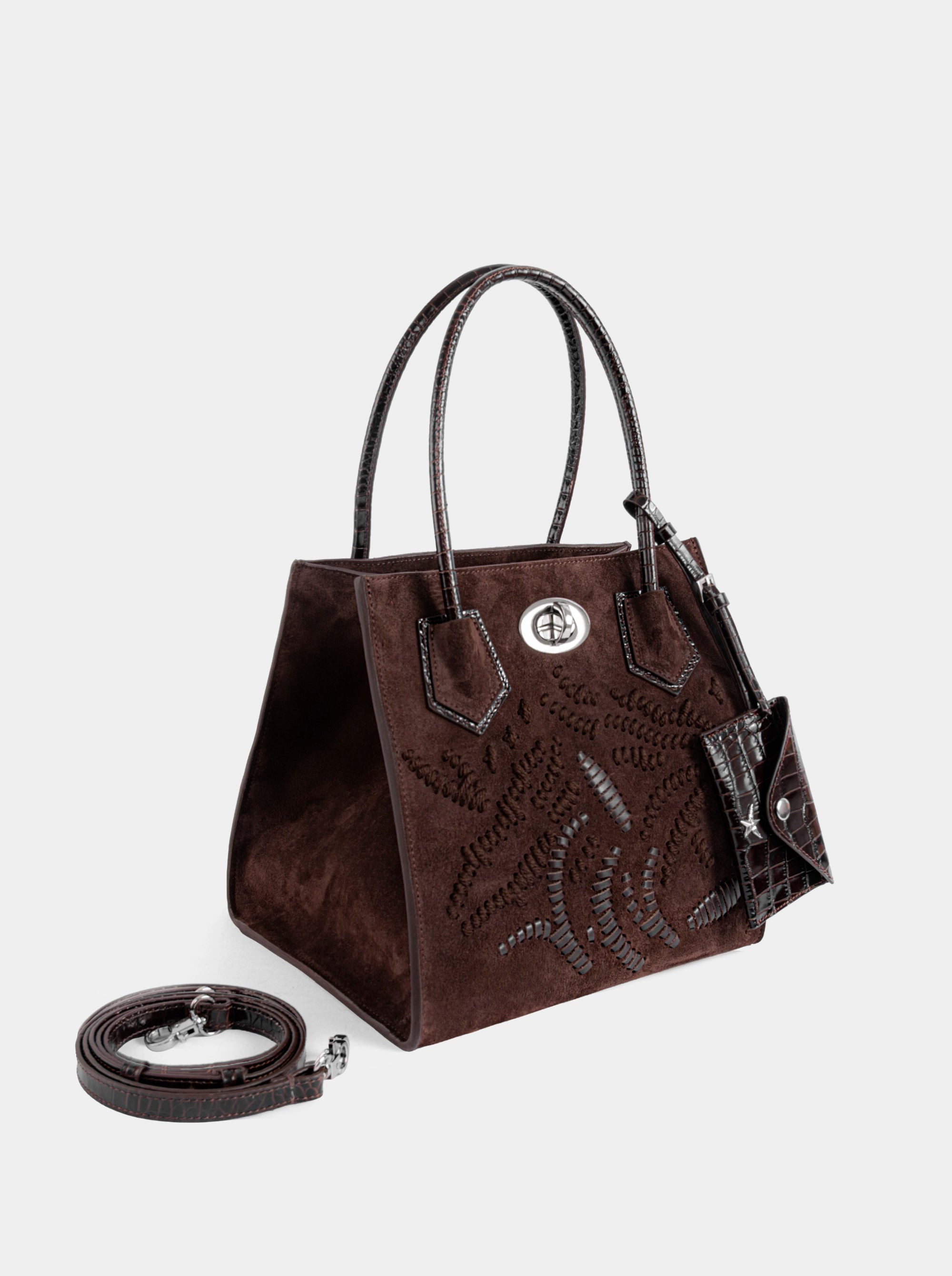ESSENTIAL BROWN SUEDE BAG