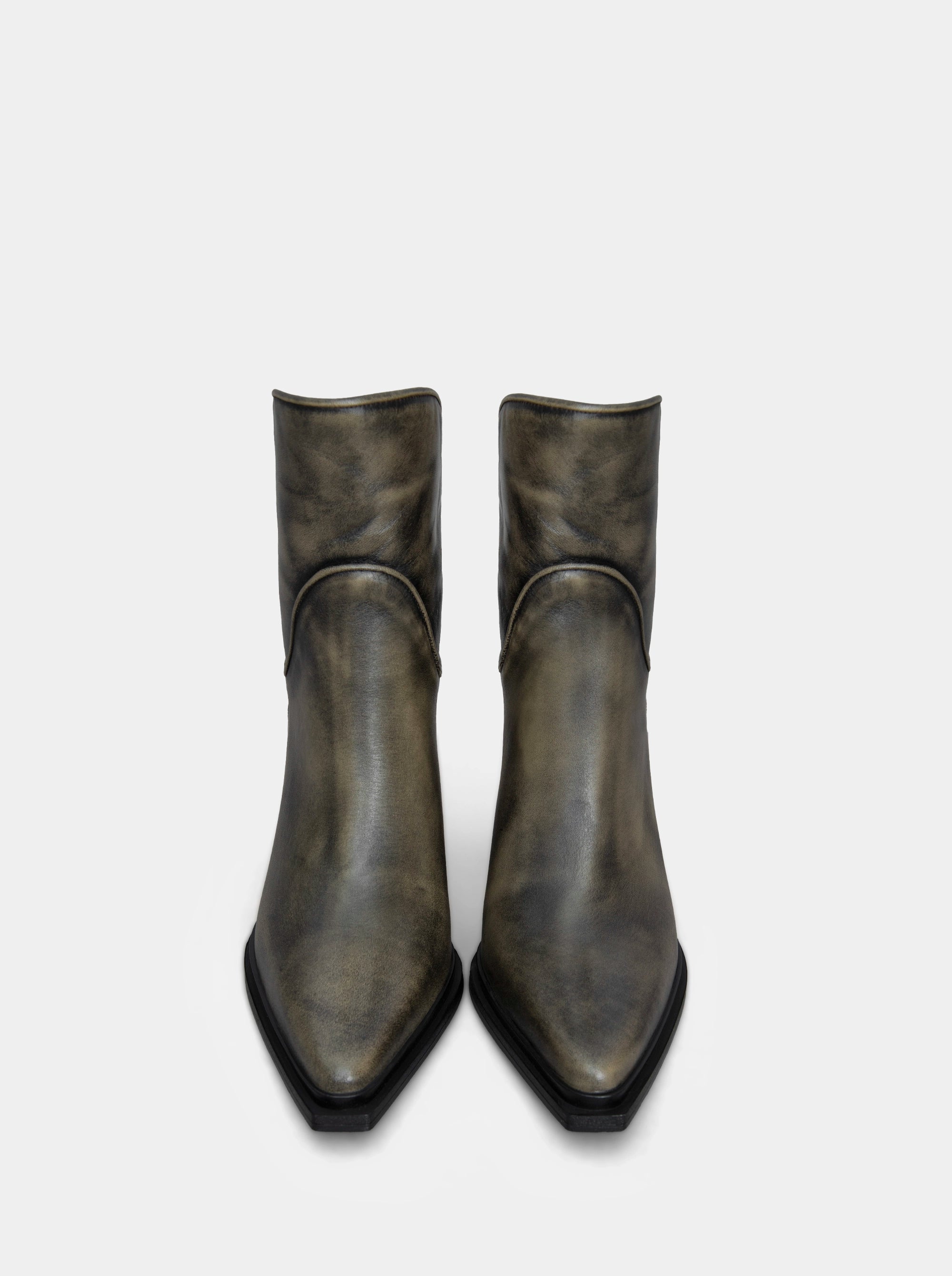 FIONA MINK LEATHER BOOTIES