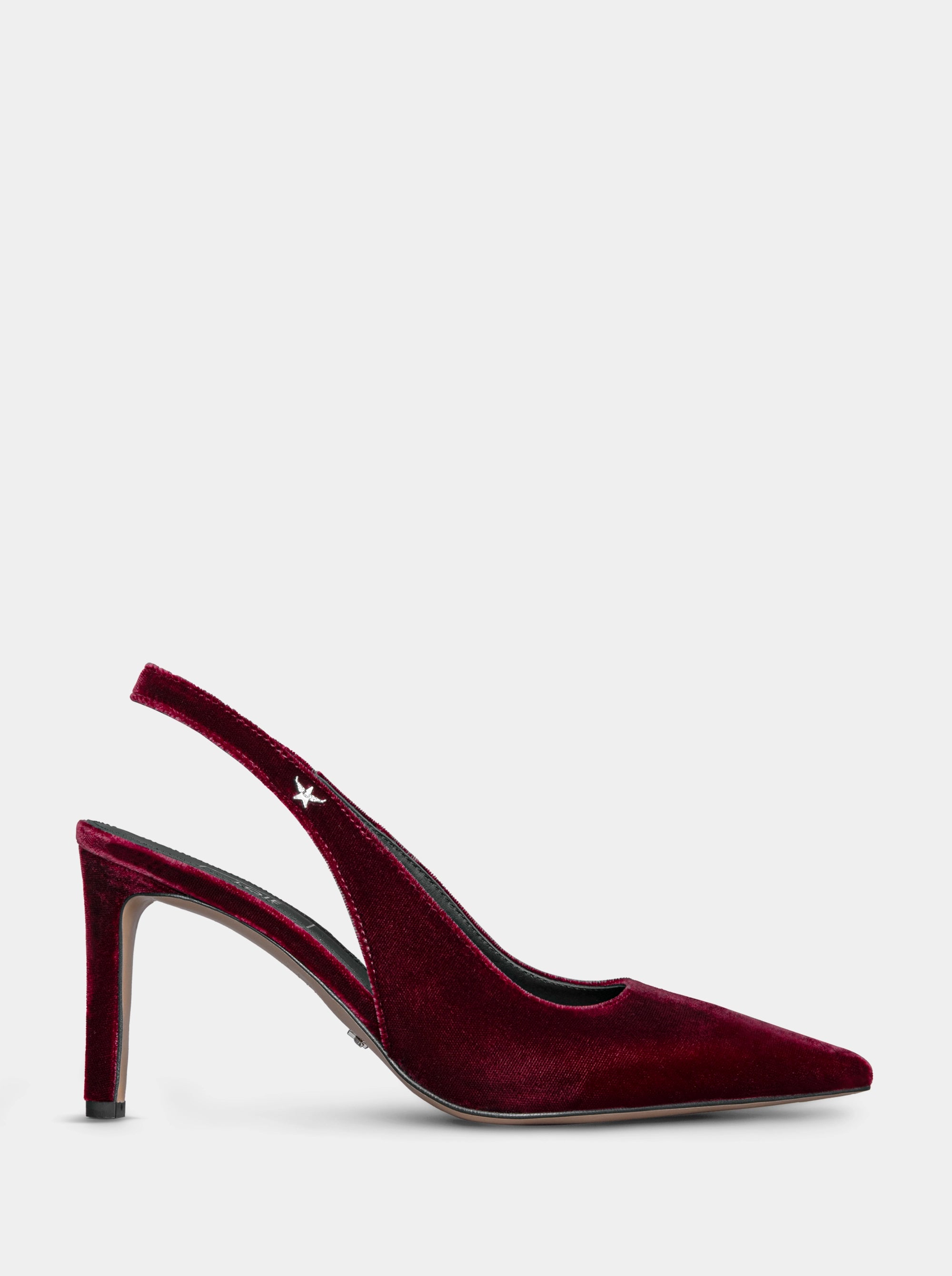 FORCE BURGUNDY VELVET PUMPS