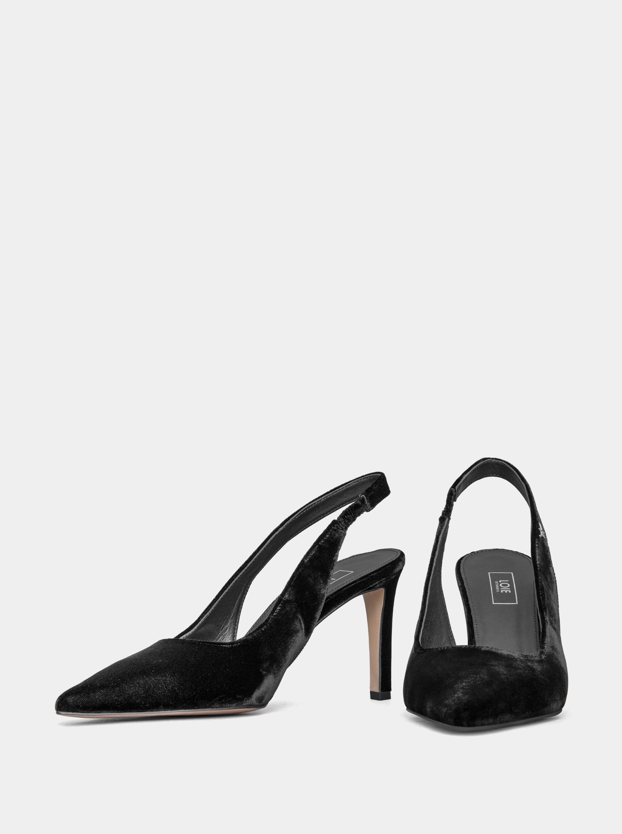 FORCE BLACK VELVET PUMPS