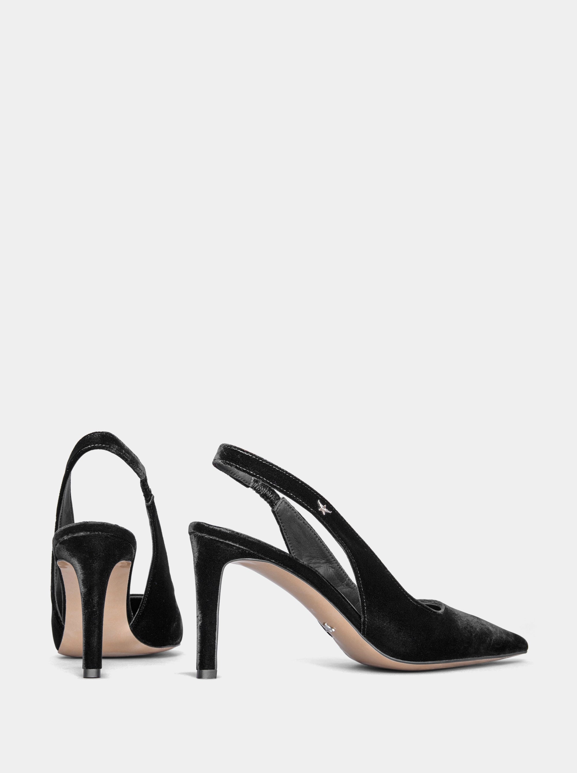 FORCE BLACK VELVET PUMPS