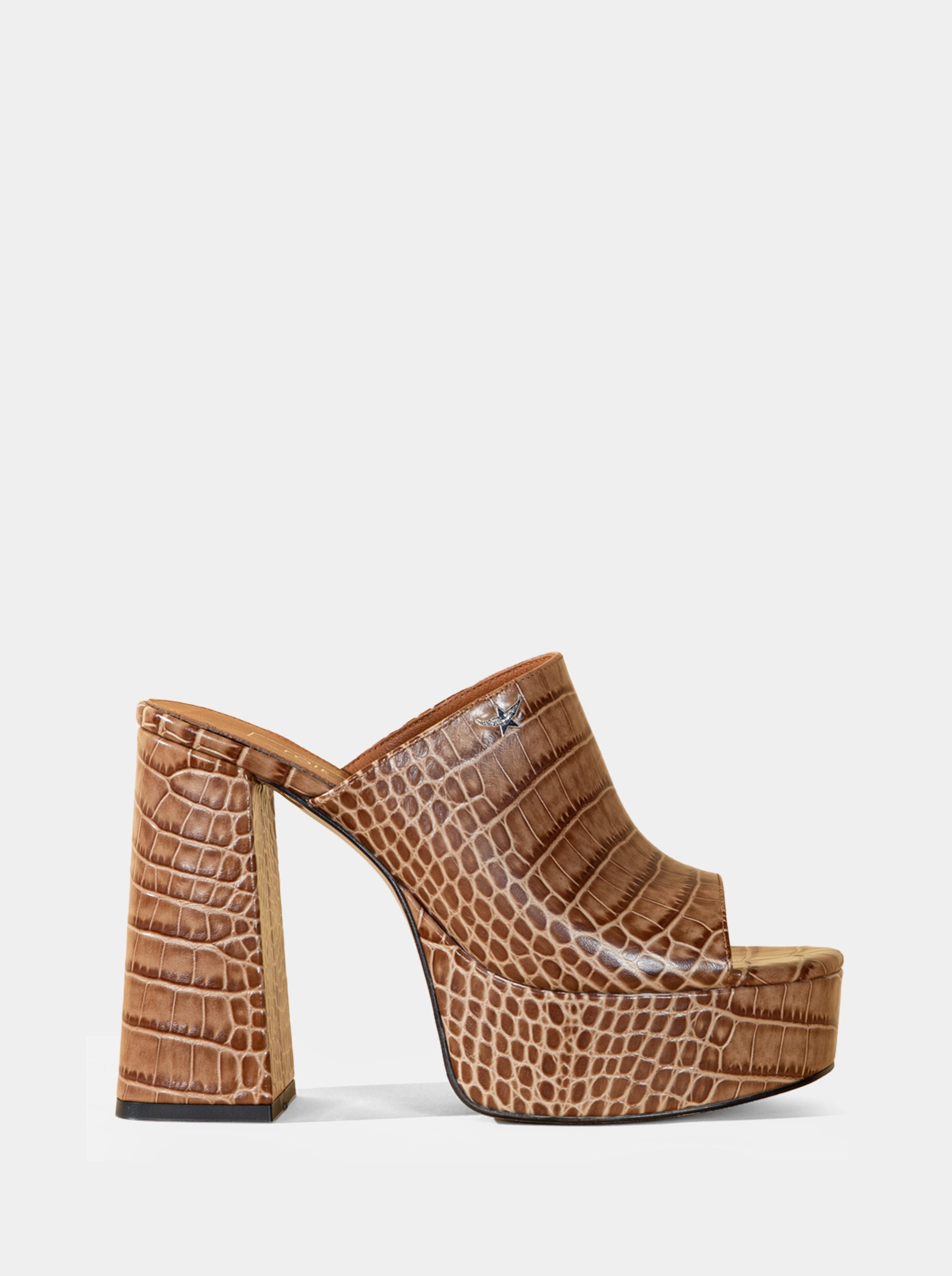 SM-73 FOREVER CAMEL CROCO SLIPPERS