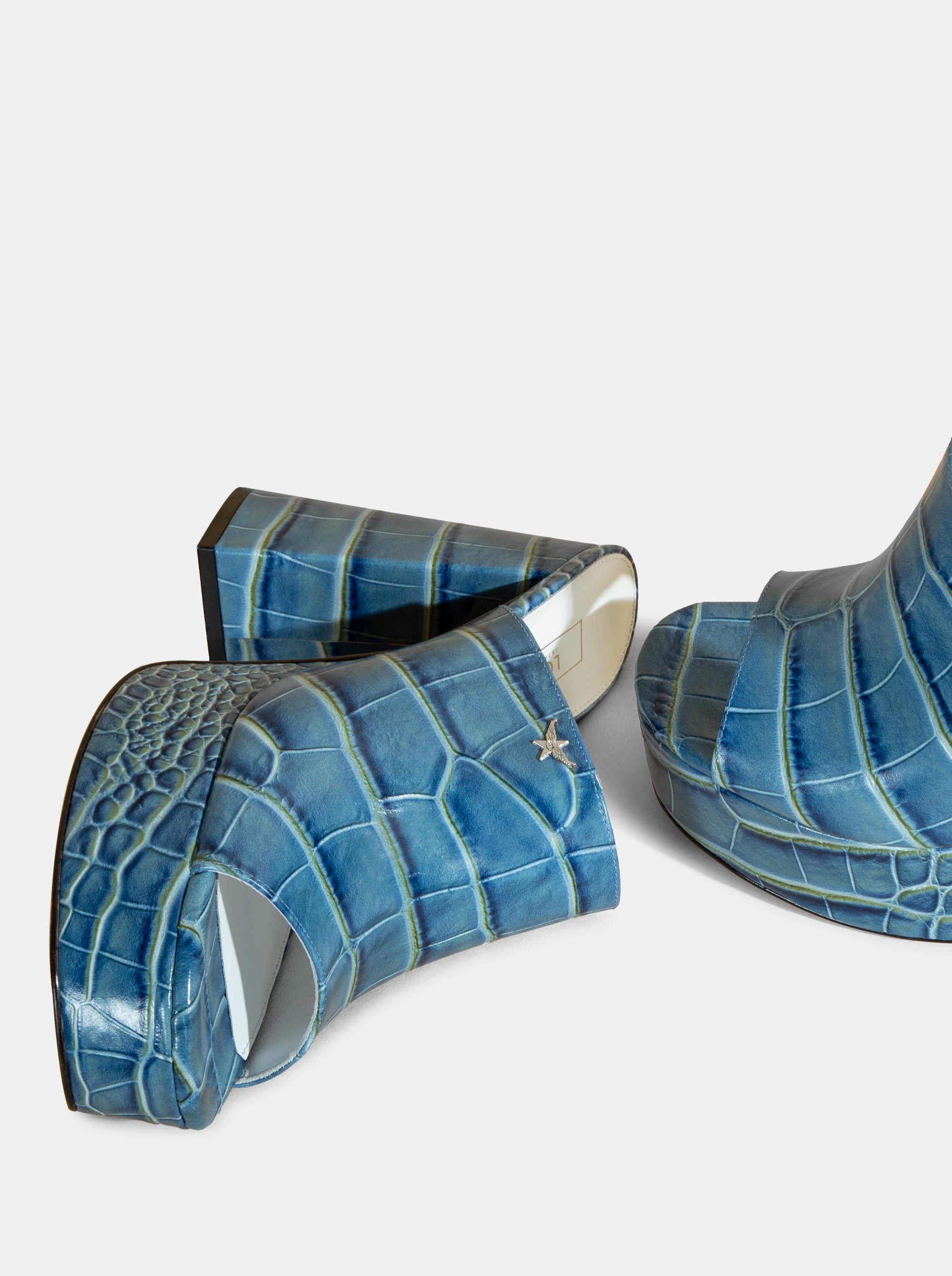 FOREVER BLUE CROCO SLIPPERS