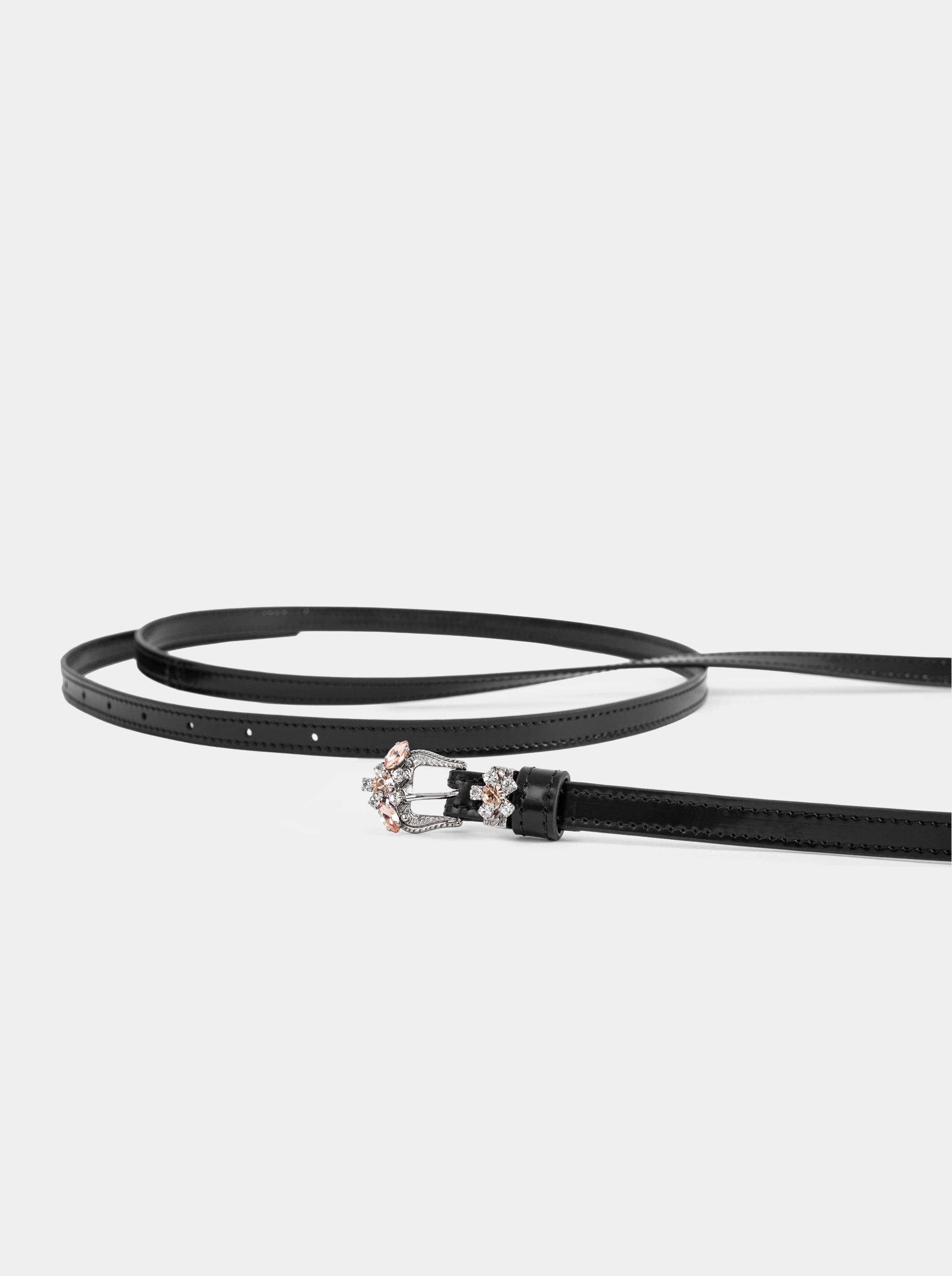 FRAGILE BLACK BRUSHED BELT