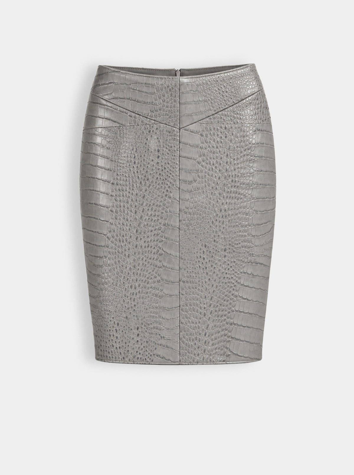 GLORIA GRAY CROCO SKIRT