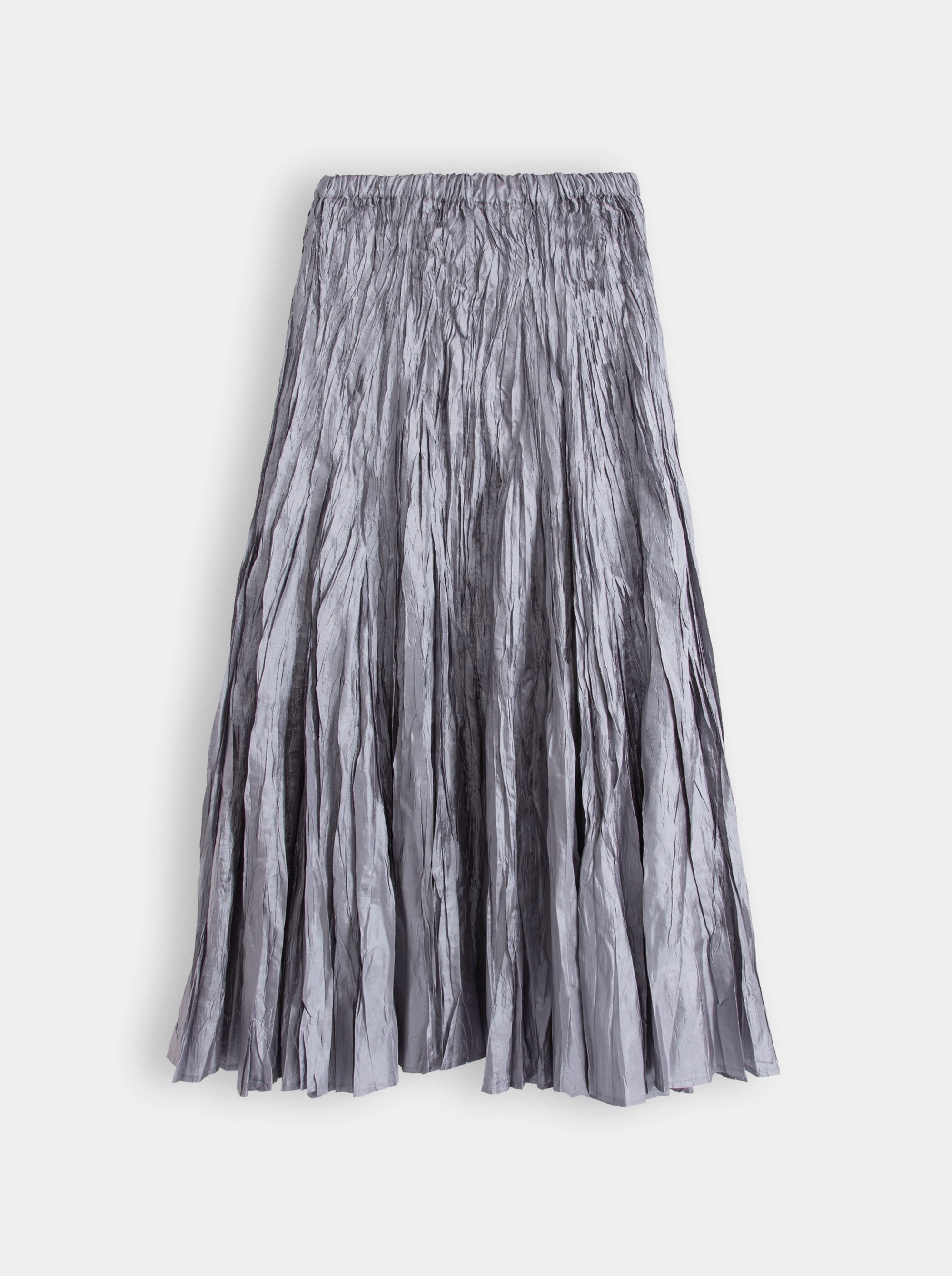 GRAY SATIN SKIRT