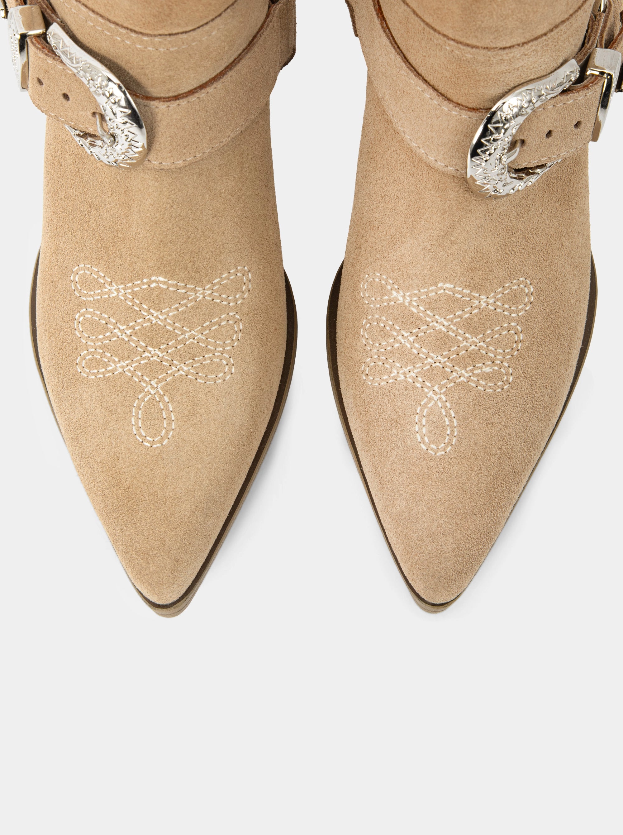GUN LIGHT CAMEL SUEDE BOOTIES