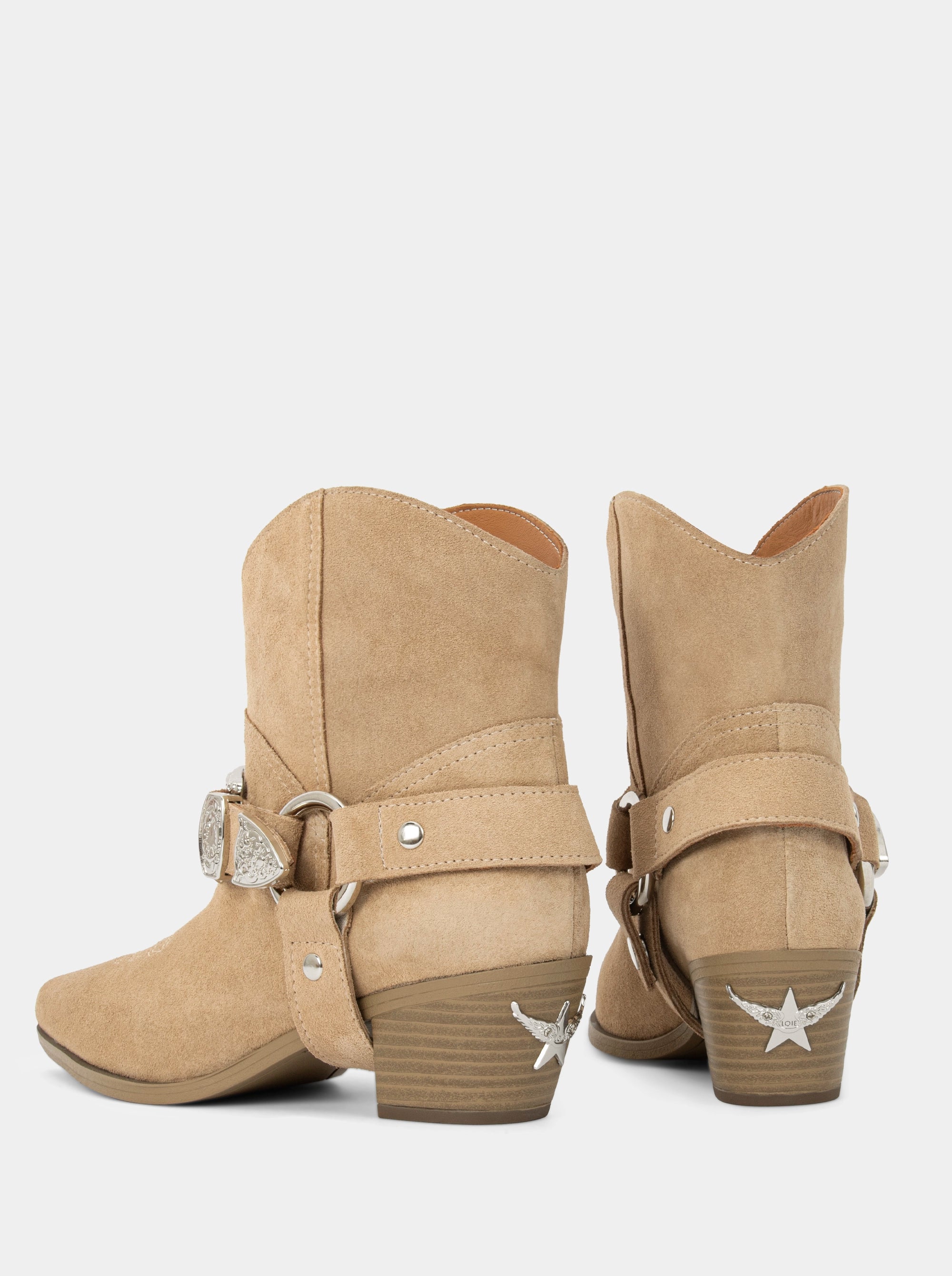 GUN LIGHT CAMEL SUEDE BOOTIES