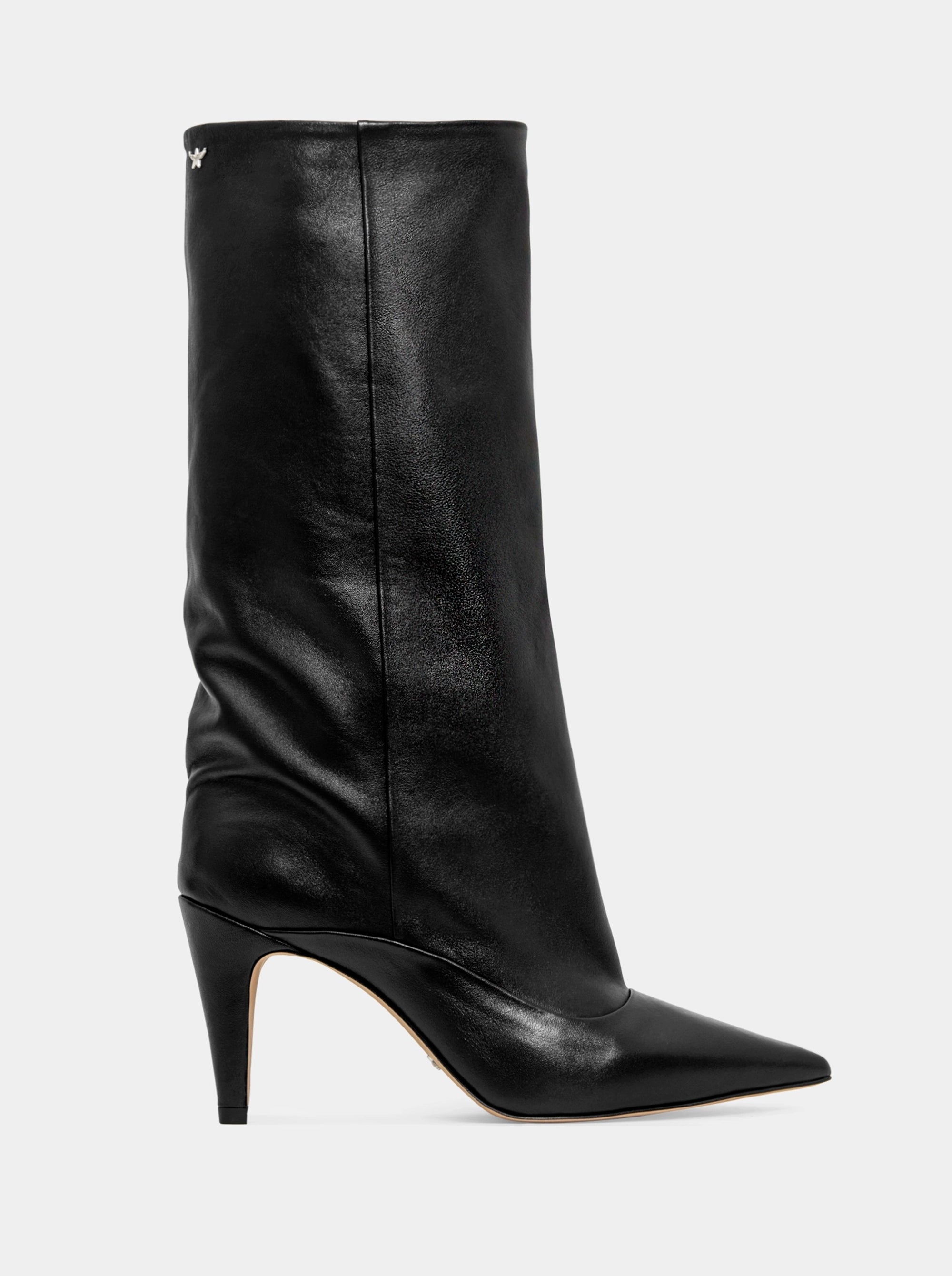 HAILEY BLACK LEATHER BOOTS