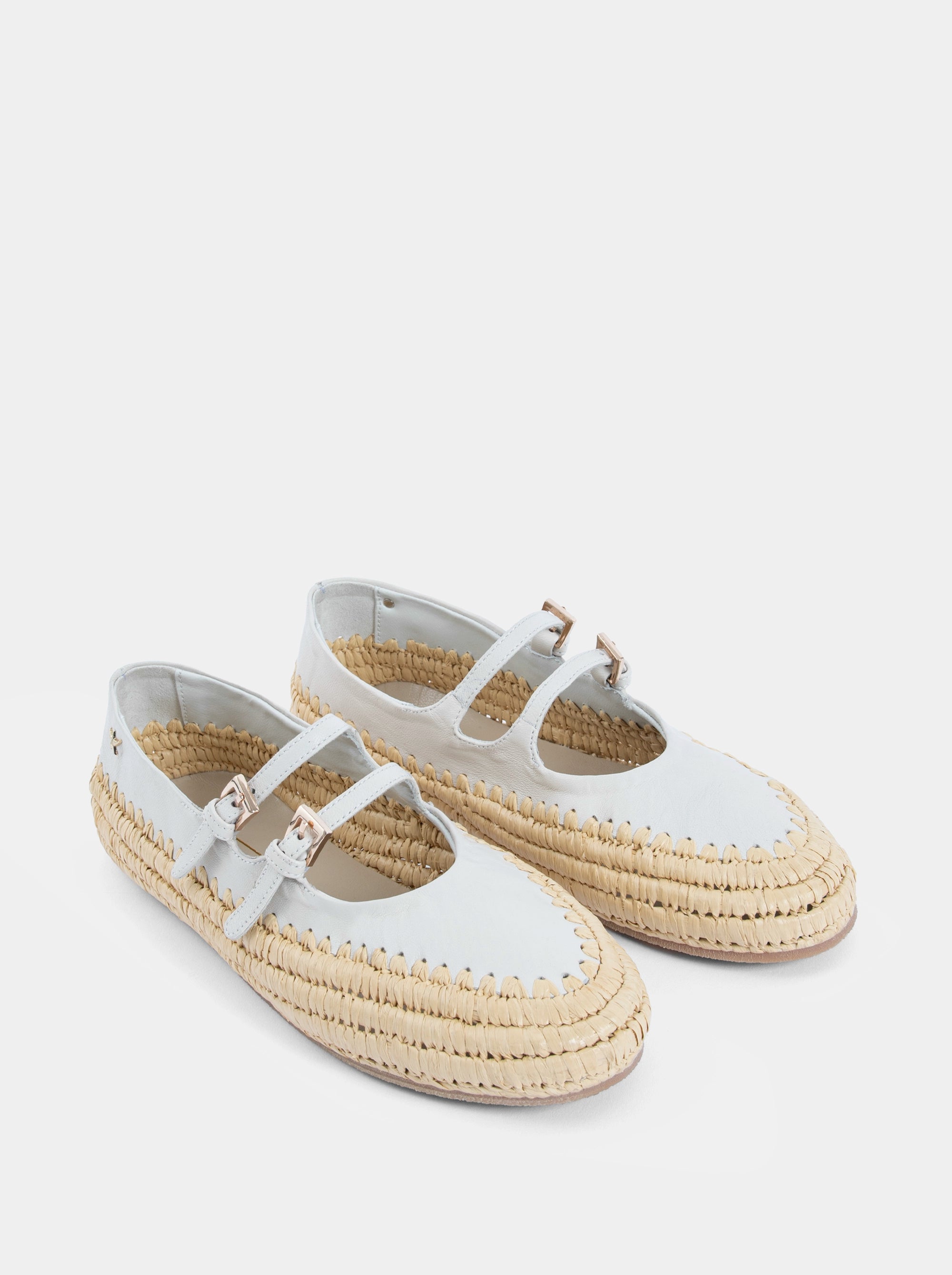 CLOUD BEIGE LEATHER BALLET FLATS