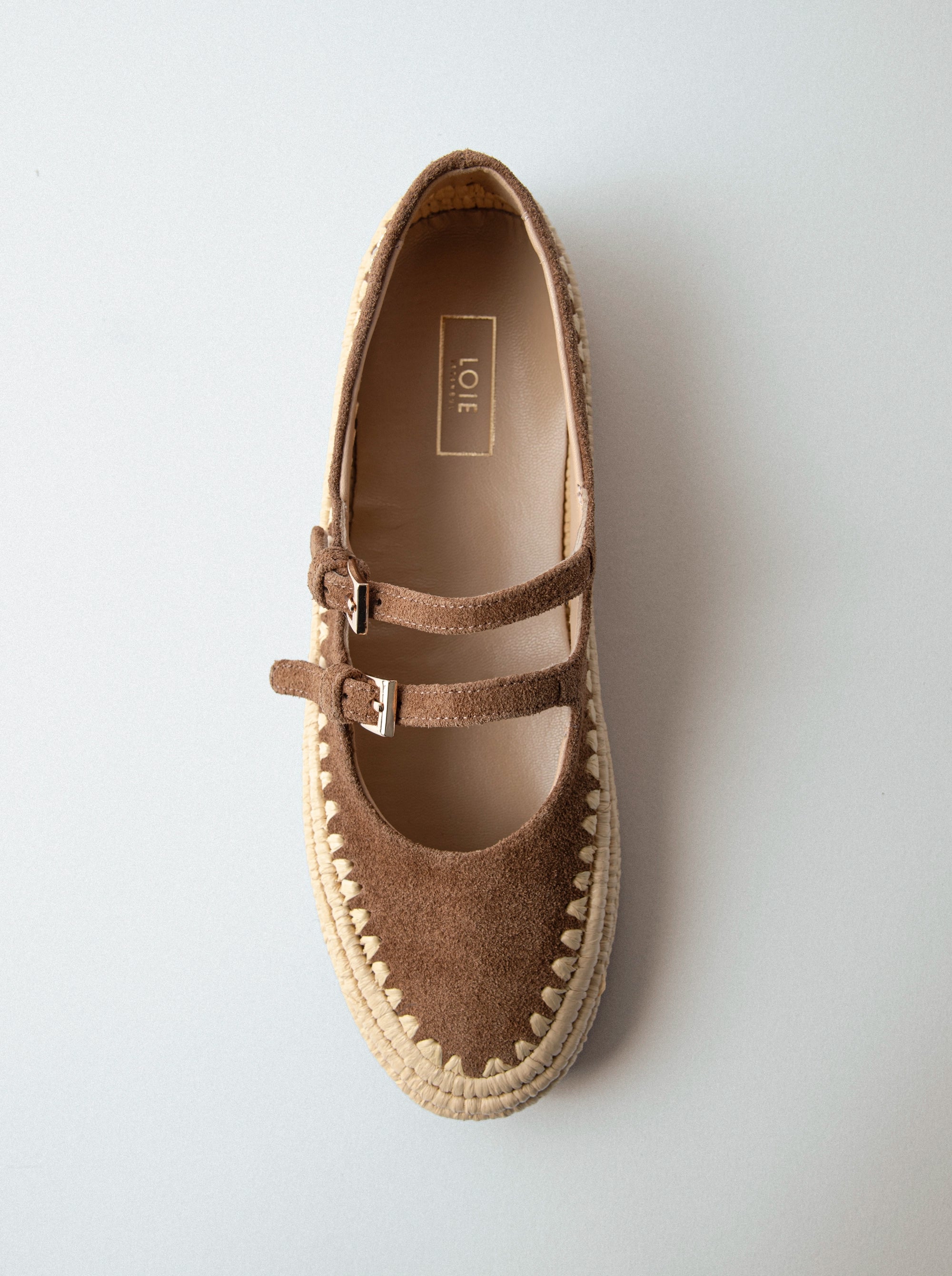 CLOUD BEIGE LEATHER BALLET FLATS